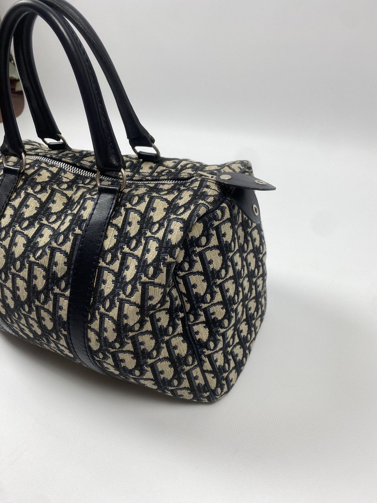 Christian Dior Monsieur × Vintage RARE Vintage Christian Dior Bagages Blue Monogram Hand Bag Size ONE SIZE - 5 Thumbnail
