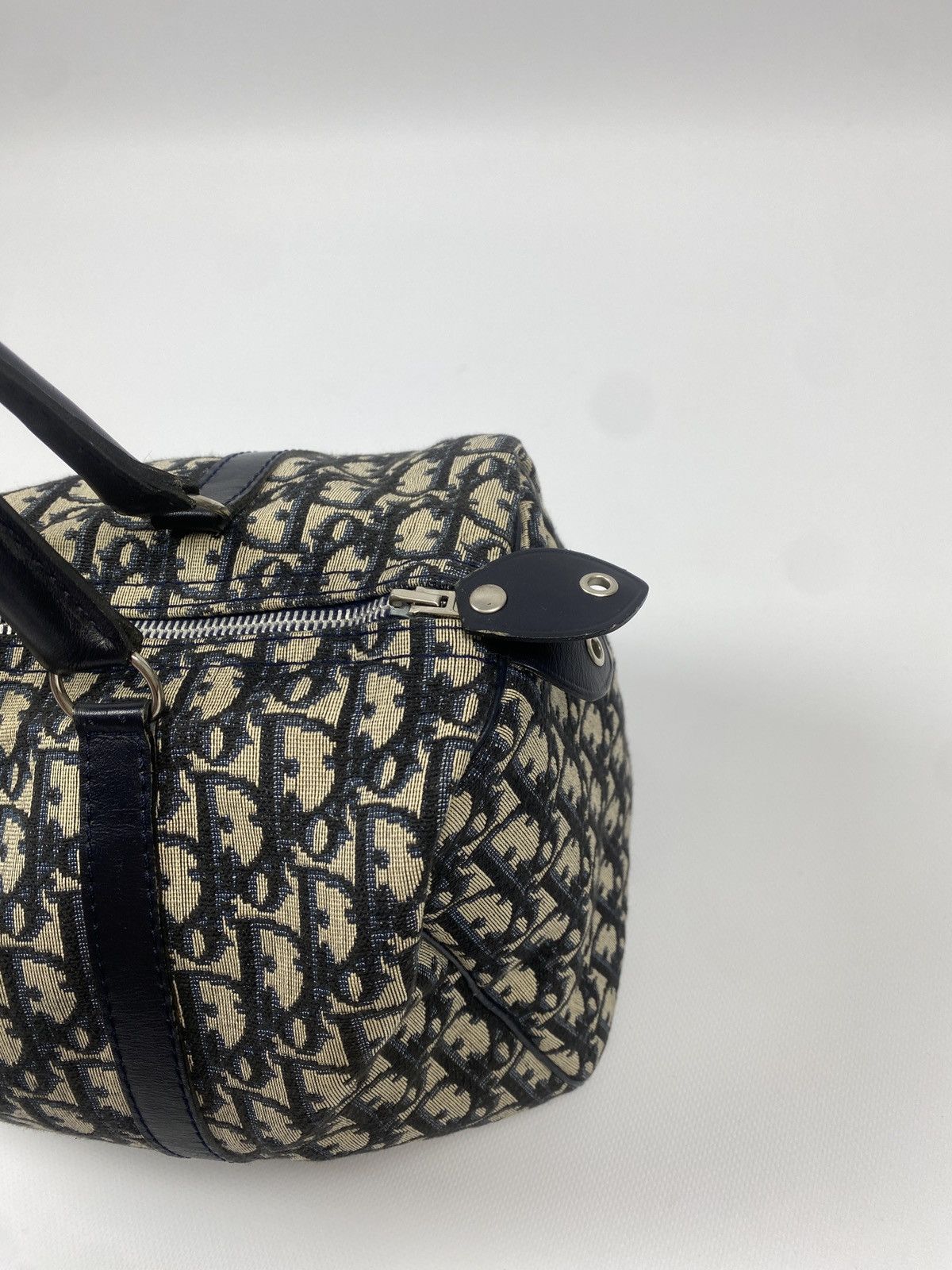 Christian Dior Monsieur × Vintage RARE Vintage Christian Dior Bagages Blue Monogram Hand Bag Size ONE SIZE - 6 Thumbnail