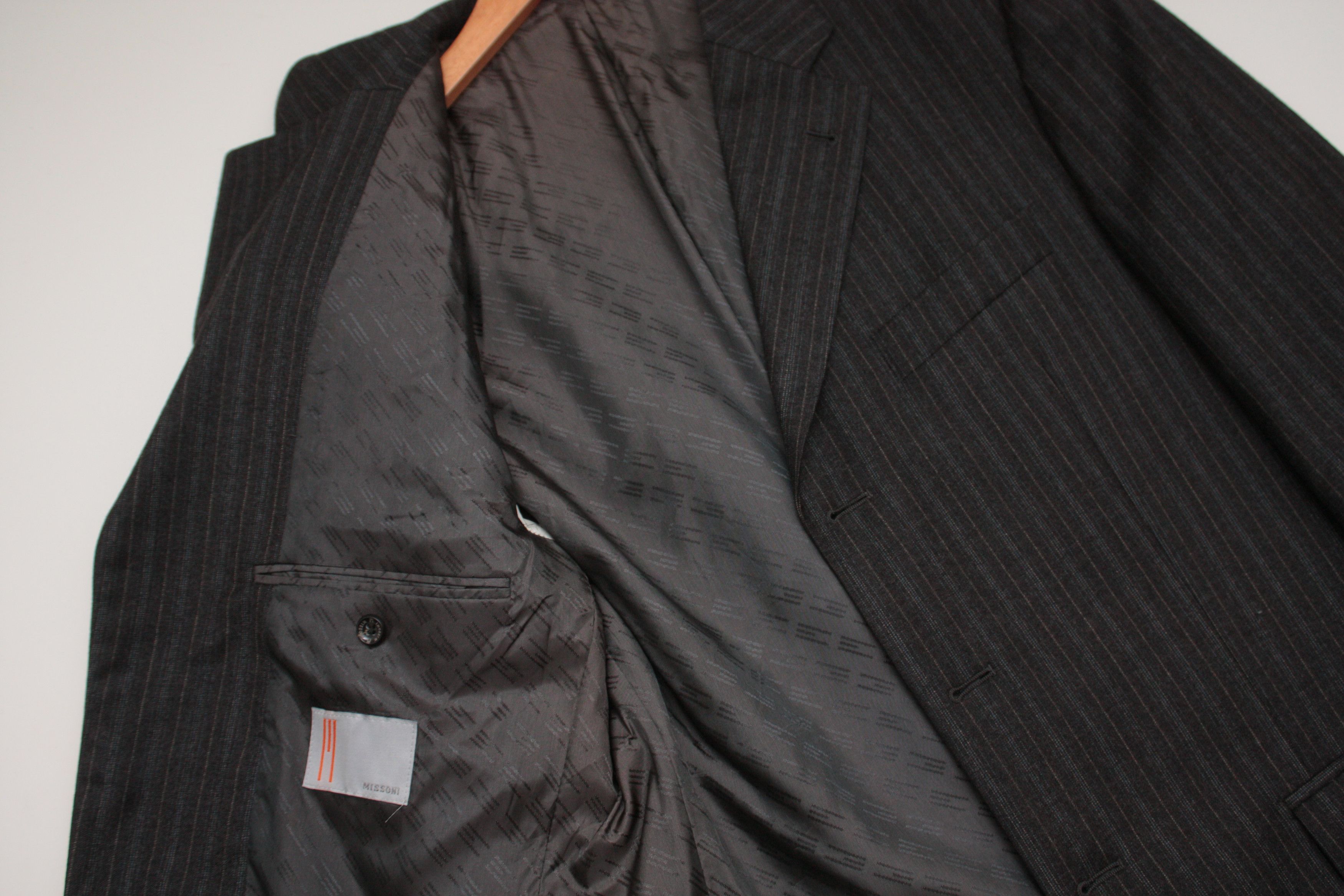 Missoni Missoni Dark Gray Wool Casual Blazer Jacket Size 50R - 4 Thumbnail