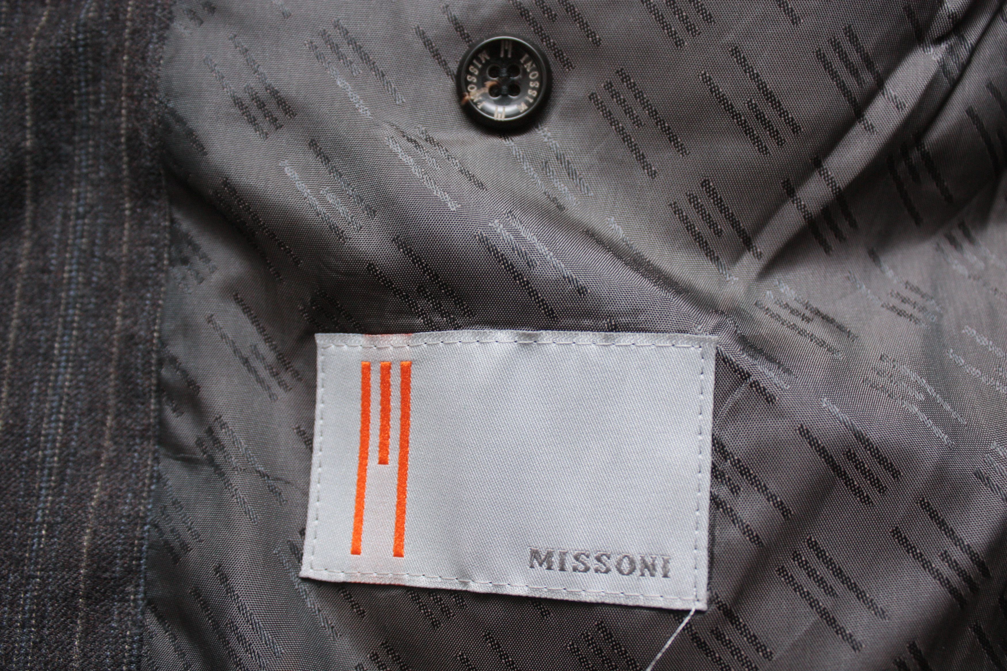 Missoni Missoni Dark Gray Wool Casual Blazer Jacket Size 50R - 5 Thumbnail