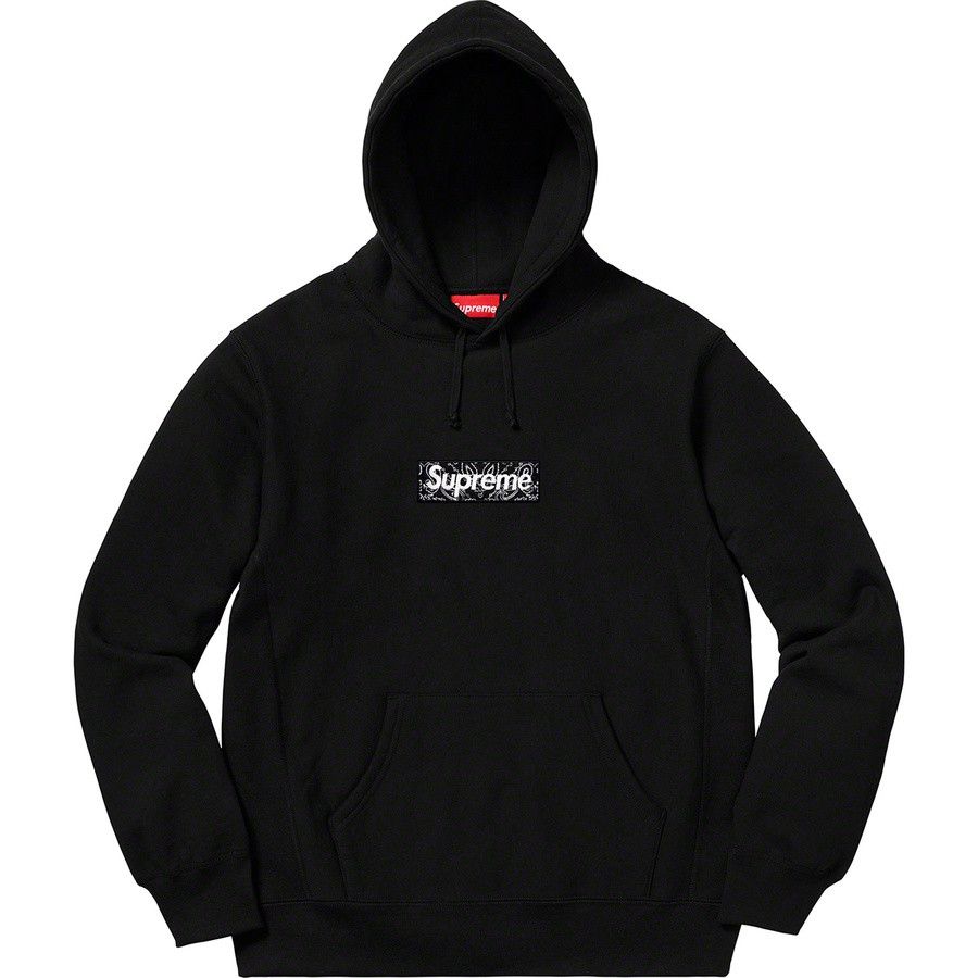 Supreme Supreme 19FW Bandana Box Logo Hooded Sweatshirt Black S 