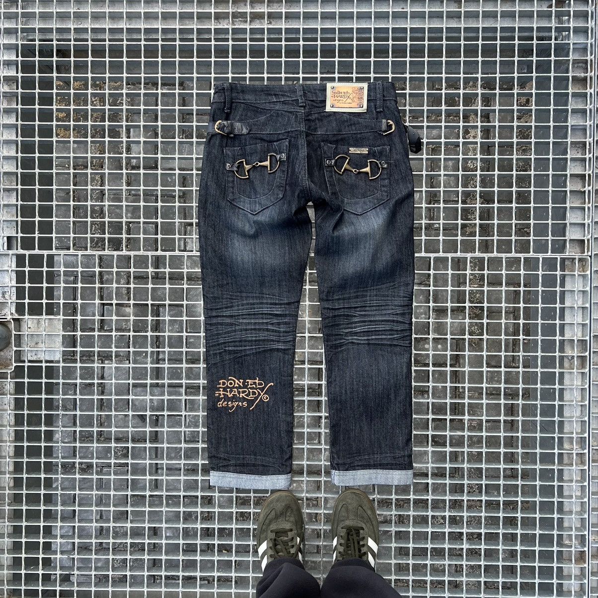 image of Ed Hardy Jorts in Navy, Women's (Size 27)