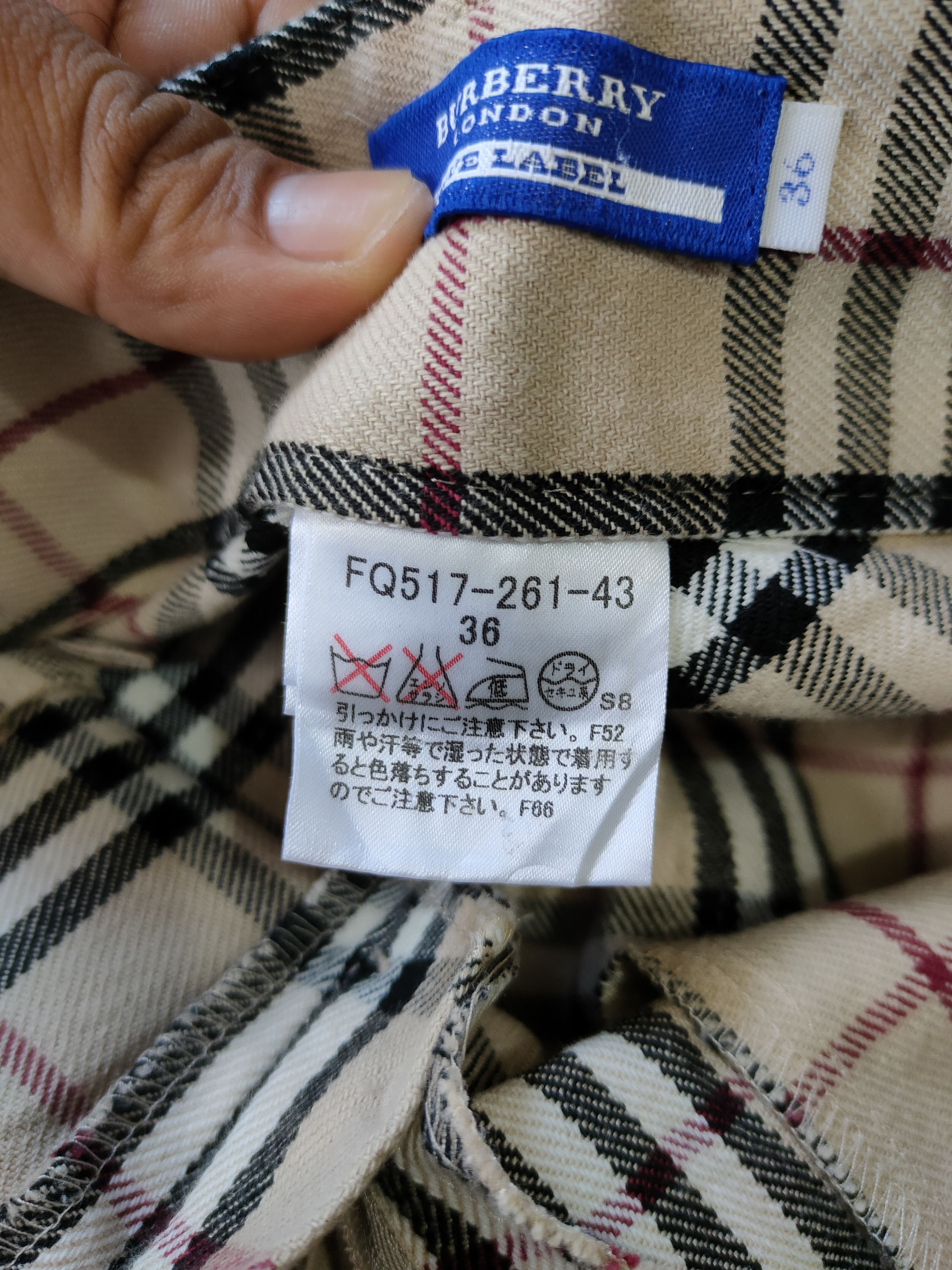 Burberry × Burberry Prorsum × Vintage Vintage Burberry Nova Check Blue Label Japan wool Pans Size 28" / US 6 / IT 42 - 12 Thumbnail