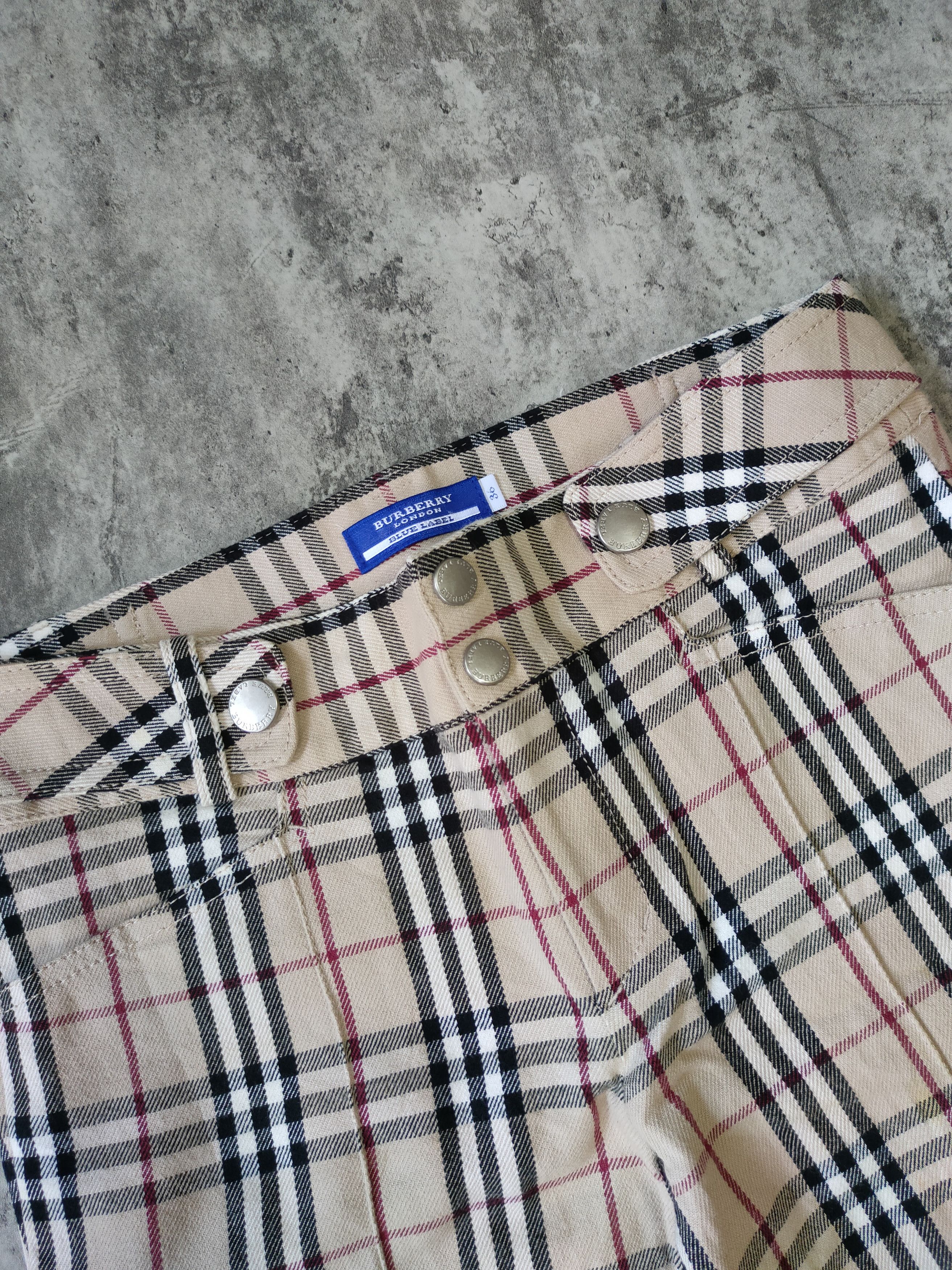 Burberry × Burberry Prorsum × Vintage Vintage Burberry Nova Check Blue Label Japan wool Pans Size 28" / US 6 / IT 42 - 10 Thumbnail