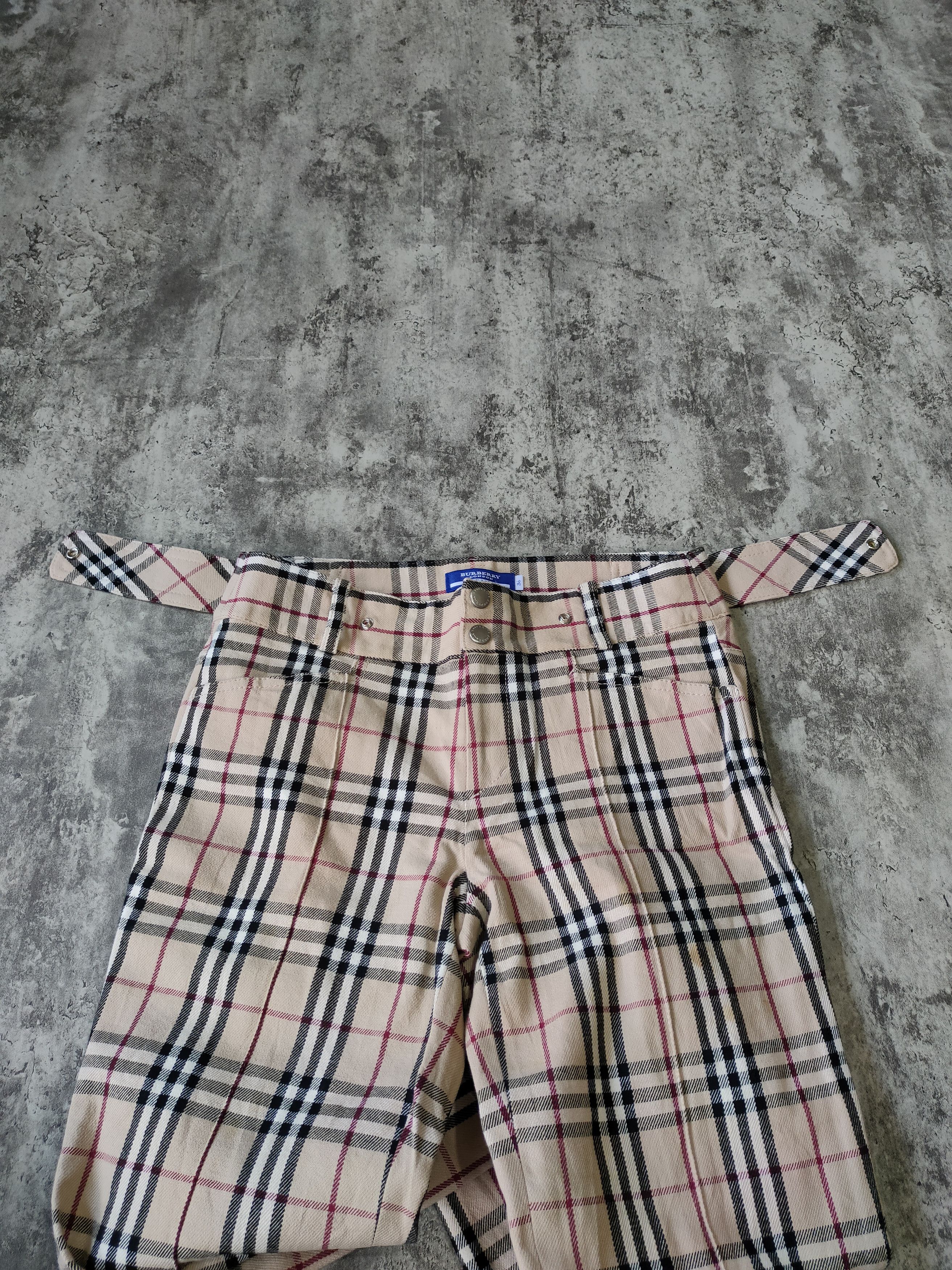 Burberry × Burberry Prorsum × Vintage Vintage Burberry Nova Check Blue Label Japan wool Pans Size 28" / US 6 / IT 42 - 5 Thumbnail