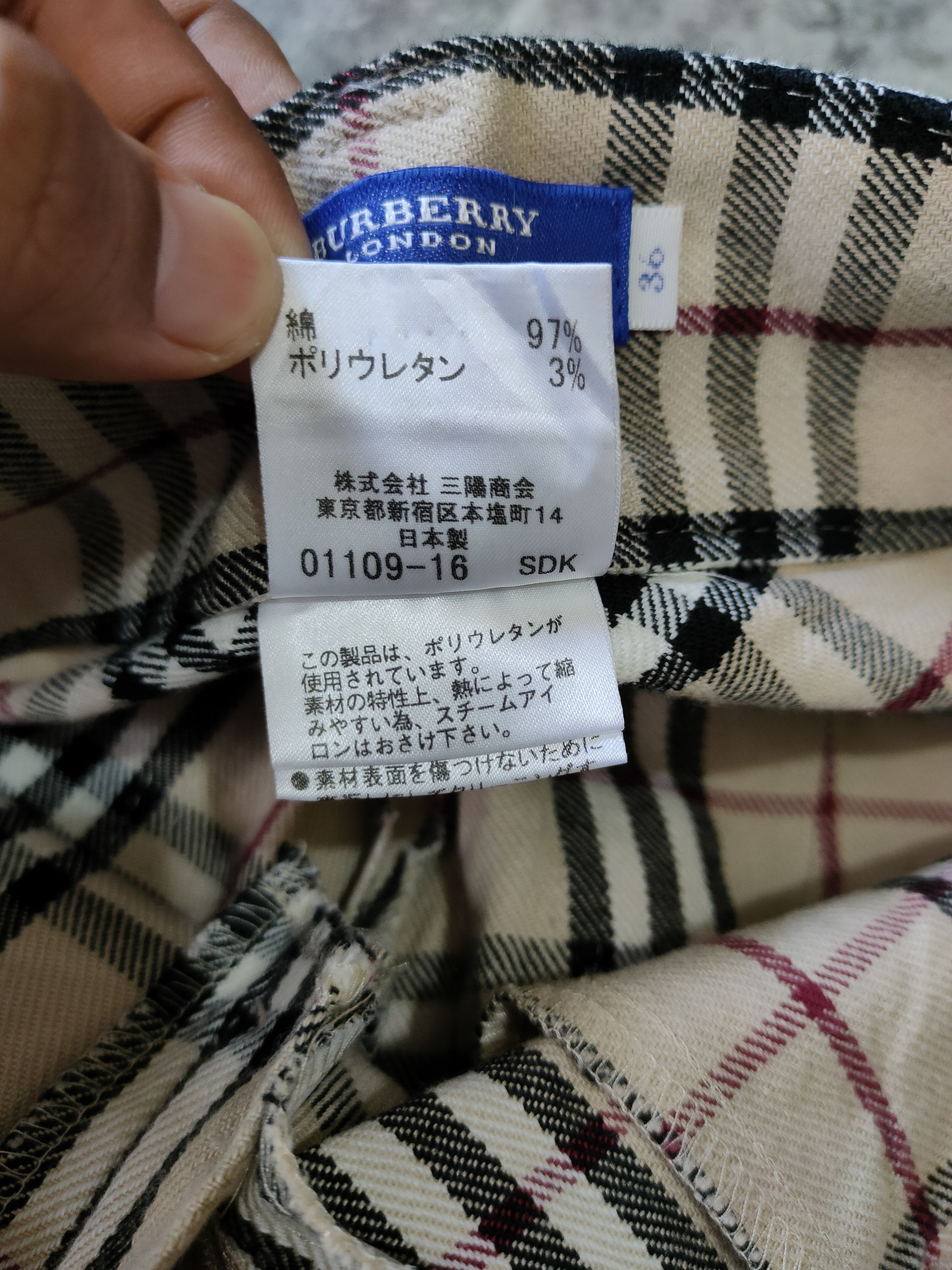 Burberry × Burberry Prorsum × Vintage Vintage Burberry Nova Check Blue Label Japan wool Pans Size 28" / US 6 / IT 42 - 11 Thumbnail