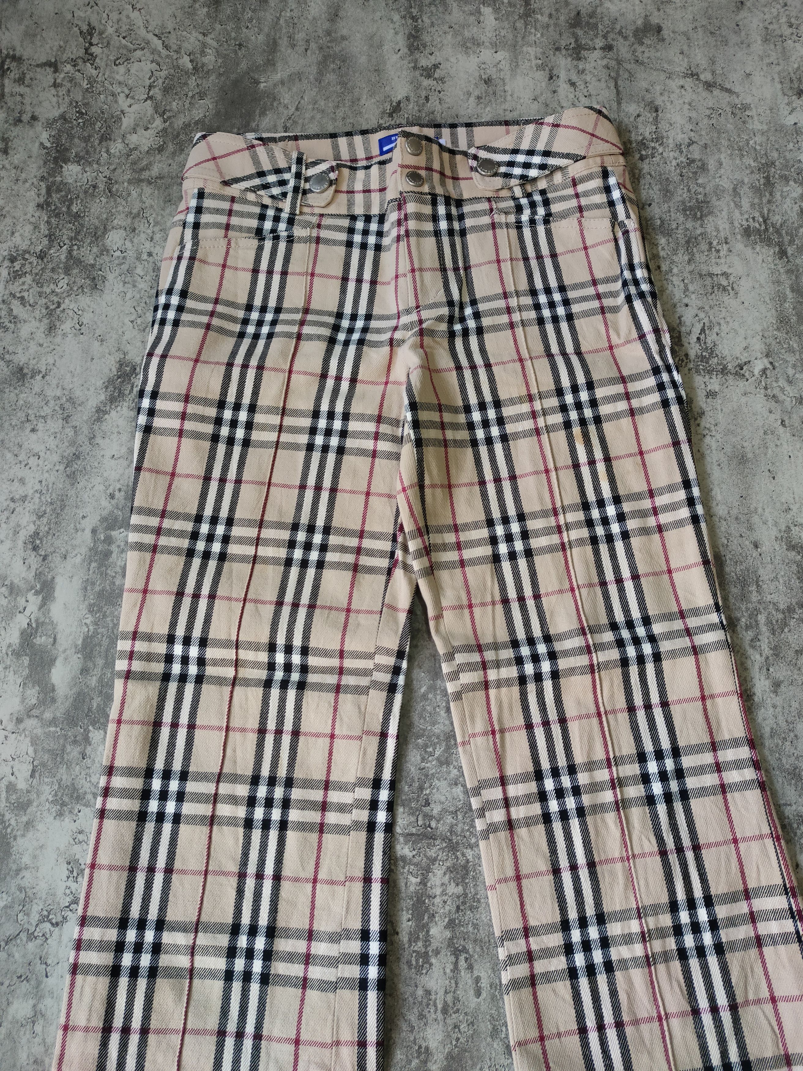 Burberry × Burberry Prorsum × Vintage Vintage Burberry Nova Check Blue Label Japan wool Pans Size 28" / US 6 / IT 42 - 4 Thumbnail