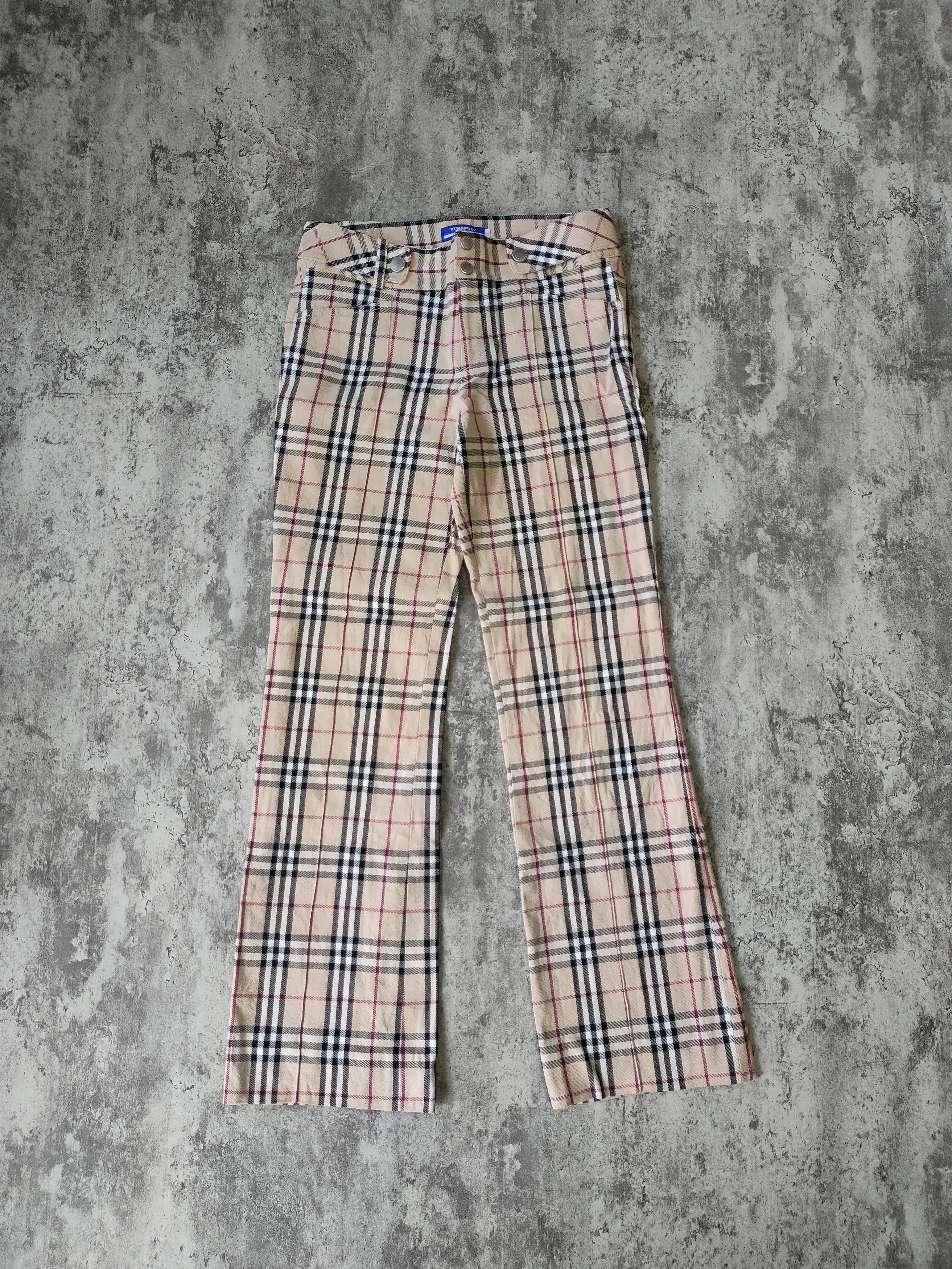 Burberry × Burberry Prorsum × Vintage Vintage Burberry Nova Check Blue Label Japan wool Pans Size 28" / US 6 / IT 42 - 1 Thumbnail