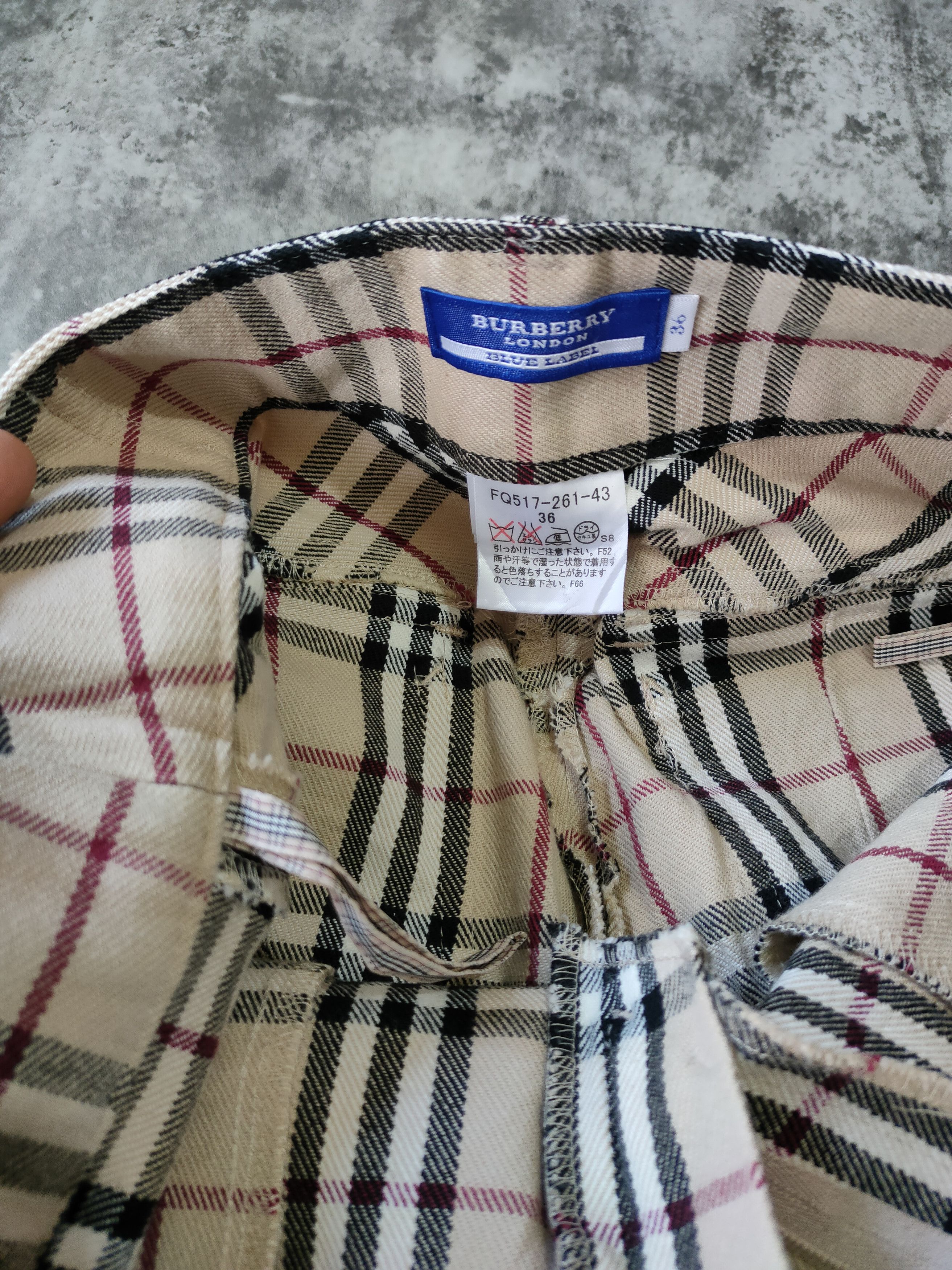 Burberry × Burberry Prorsum × Vintage Vintage Burberry Nova Check Blue Label Japan wool Pans Size 28" / US 6 / IT 42 - 8 Thumbnail