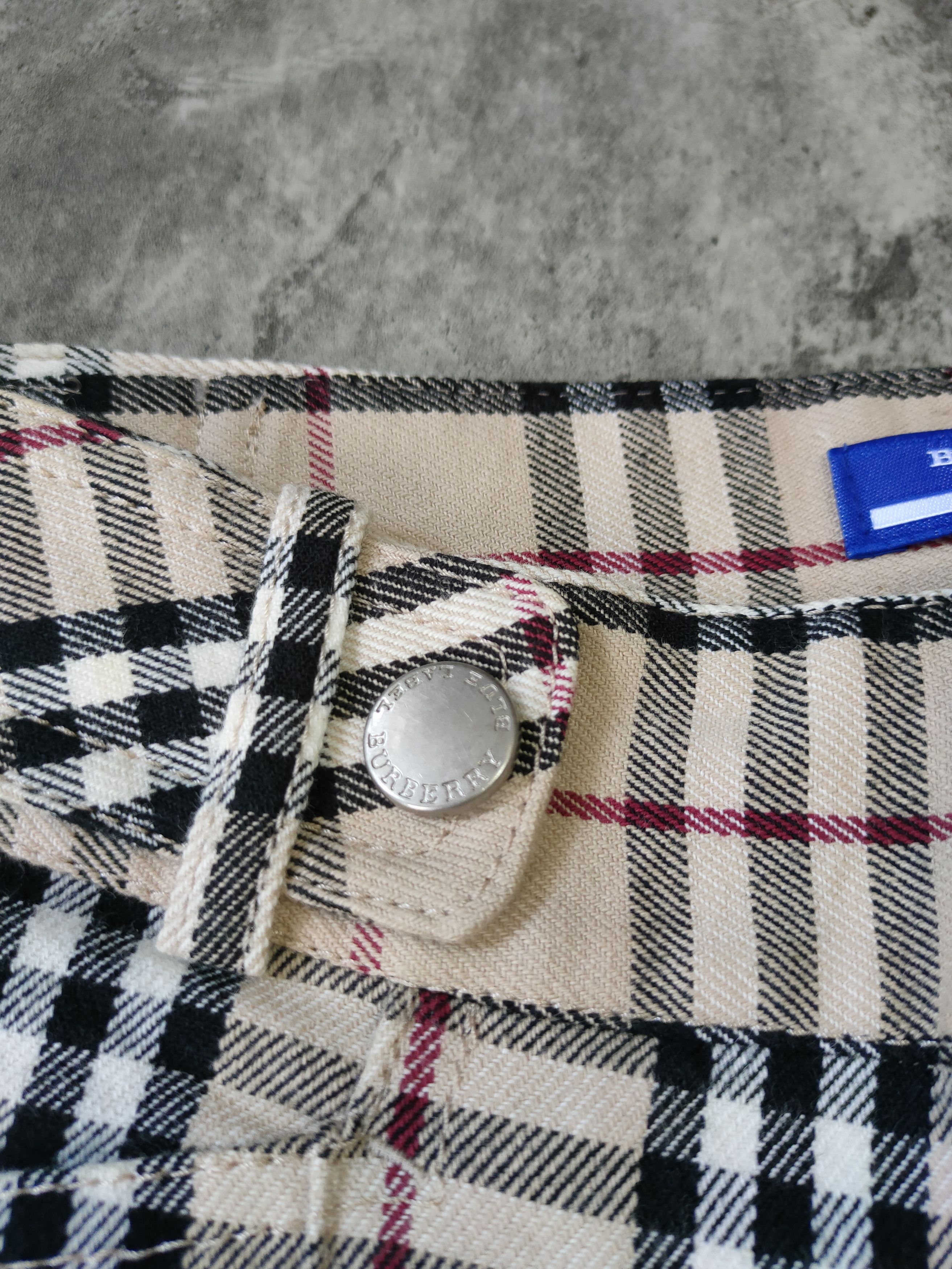 Burberry × Burberry Prorsum × Vintage Vintage Burberry Nova Check Blue Label Japan wool Pans Size 28" / US 6 / IT 42 - 9 Thumbnail