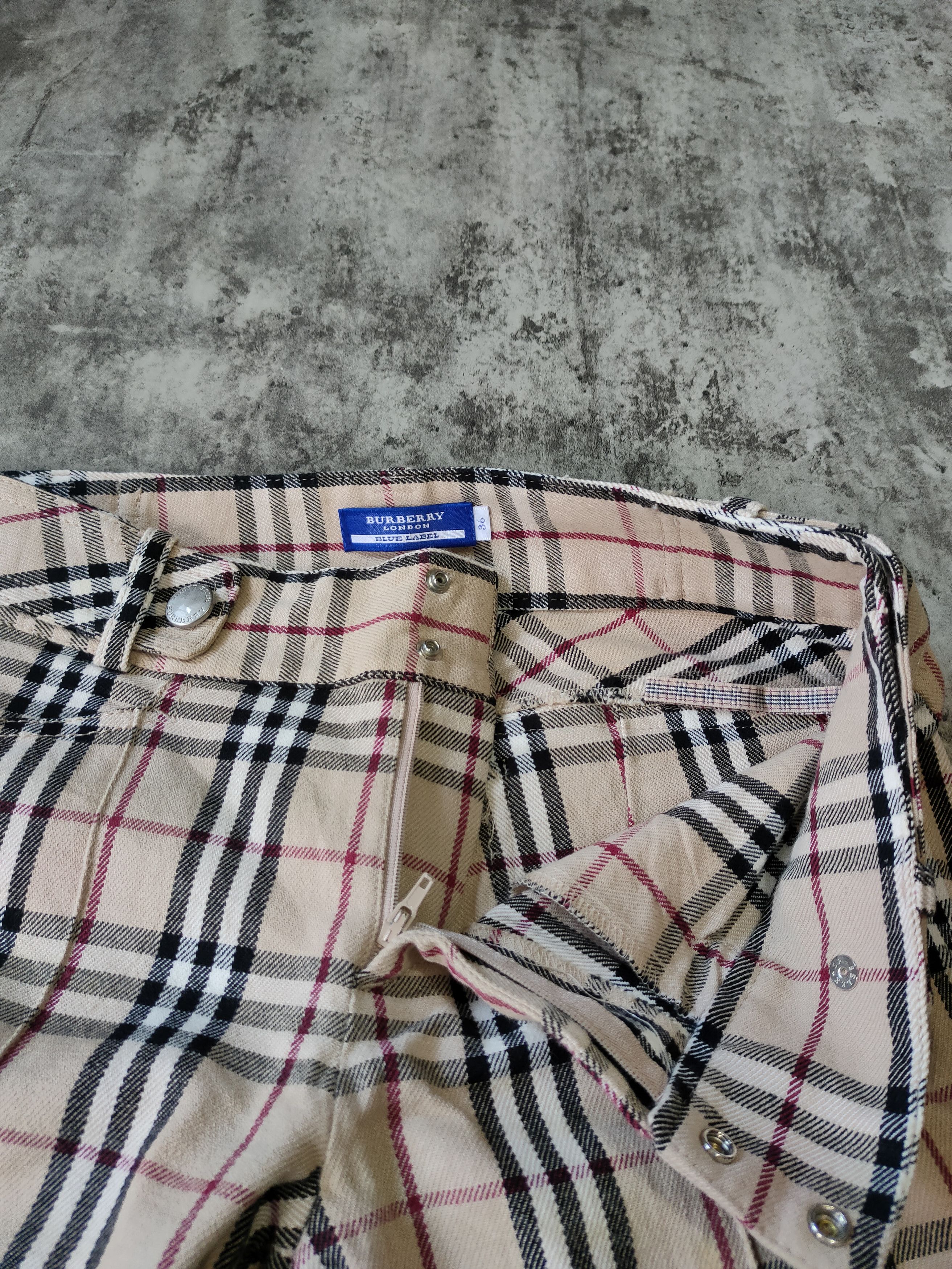 Burberry × Burberry Prorsum × Vintage Vintage Burberry Nova Check Blue Label Japan wool Pans Size 28" / US 6 / IT 42 - 7 Thumbnail