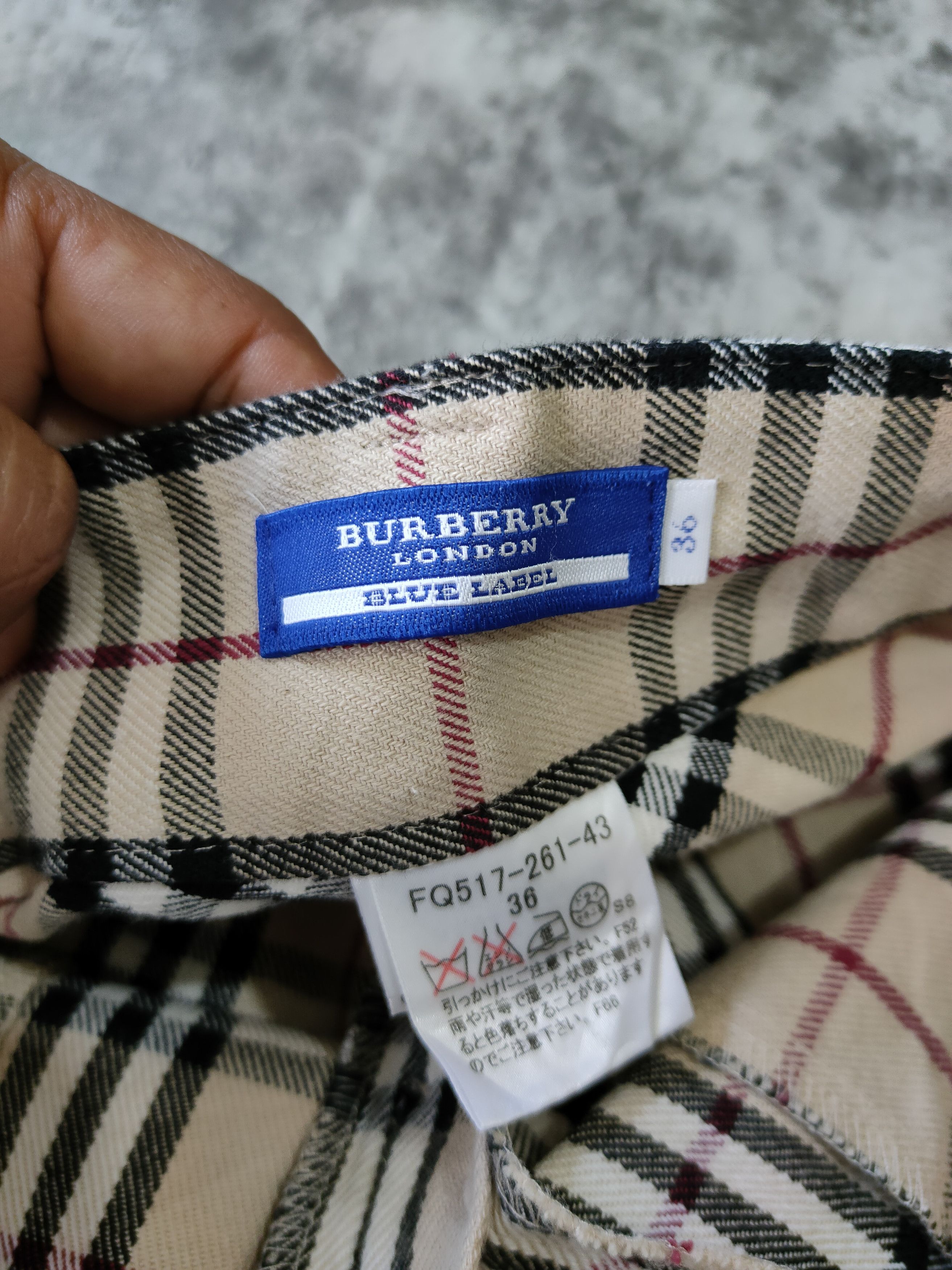 Burberry × Burberry Prorsum × Vintage Vintage Burberry Nova Check Blue Label Japan wool Pans Size 28" / US 6 / IT 42 - 14 Thumbnail