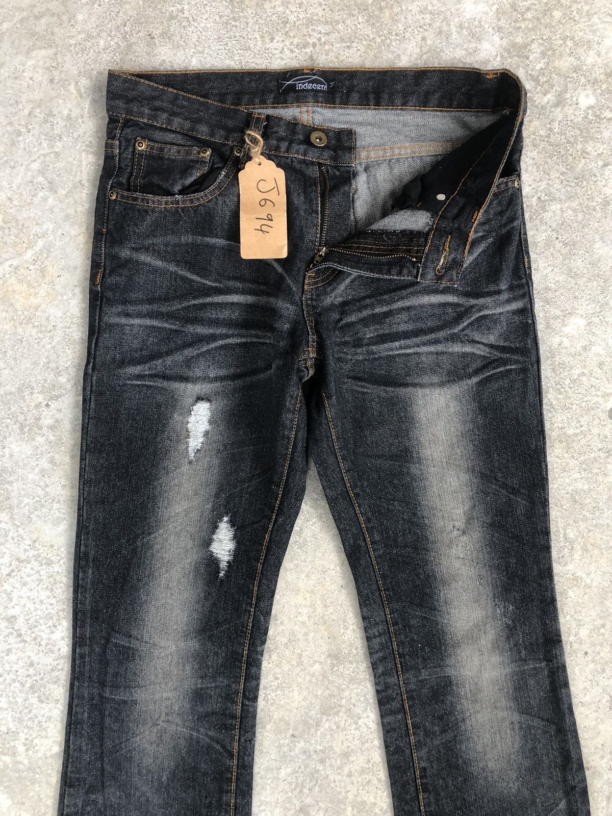 If Six Was Nine Japanese Indecent Flared Jeans Distressed Jeans Size US 30 / EU 46 - 3 Thumbnail