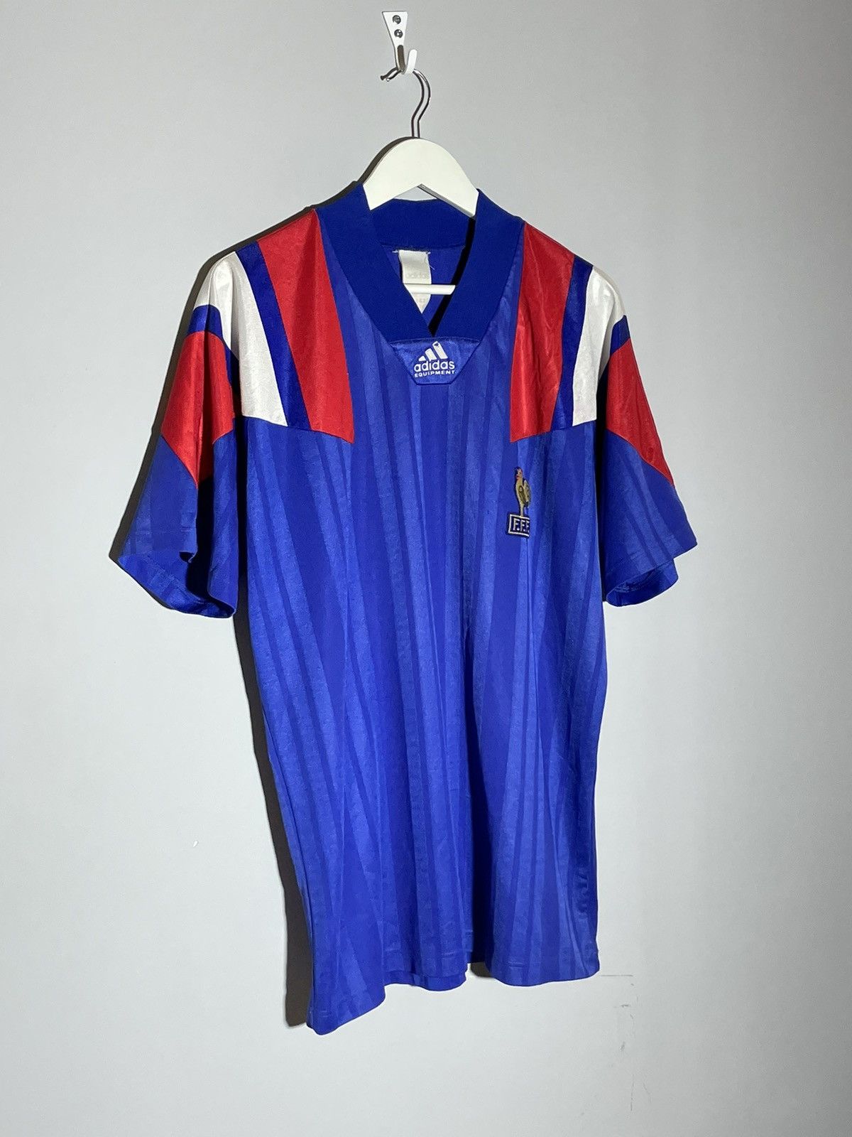 Adidas × Vintage France Adidas Equipment 1992 Y2k Vintage Home Football Shirt Size US L / EU 52-54 / 3 - 2 Thumbnail