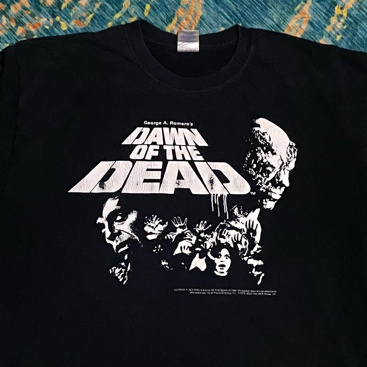 image of Art x Movie Vintage Movie Dawn Of The Dead Black T Shirt Size Xl, Men's