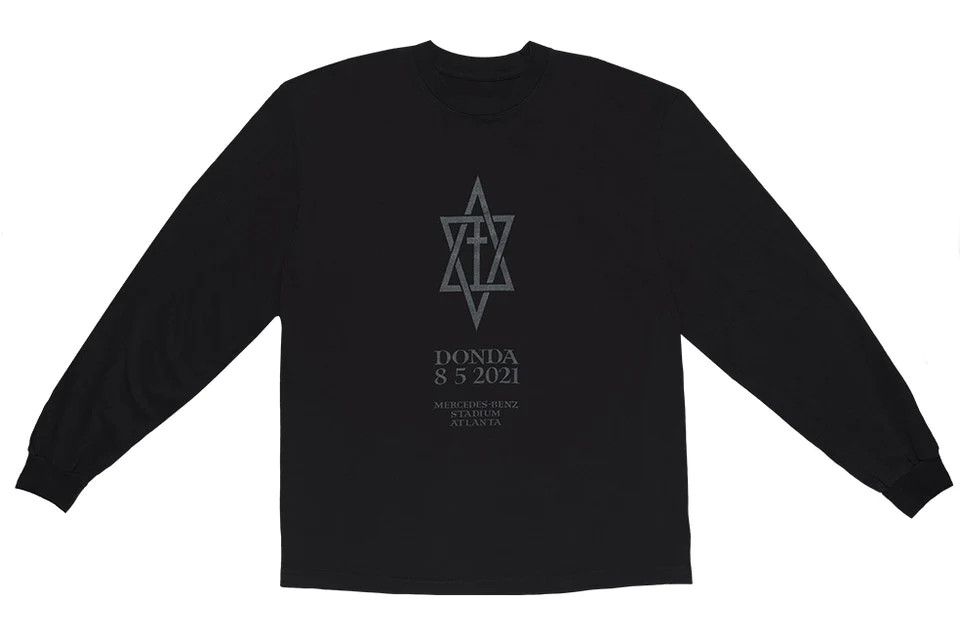 image of Kanye West Donda August 5 Listening Event L/s T-Shirt Black, Men's (Size Small)