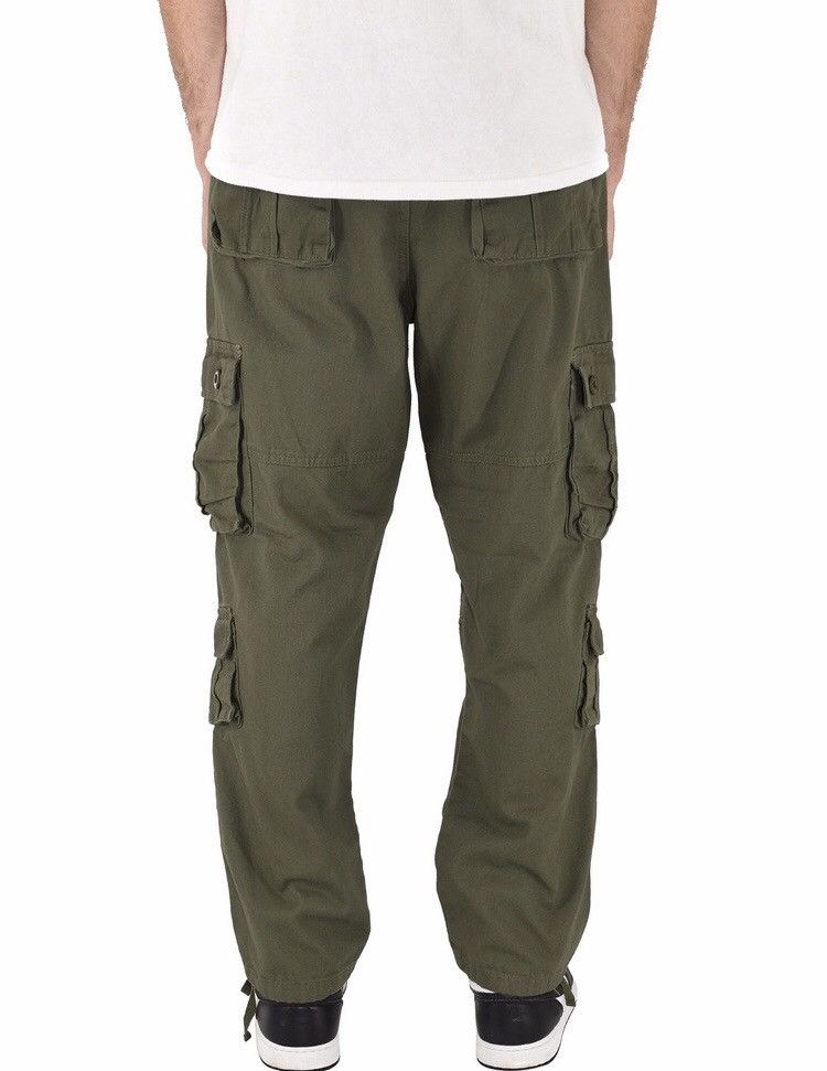 Japanese Brand 8 Pocket Cargo Pants Olive Size US 34 / EU 50 - 4 Thumbnail