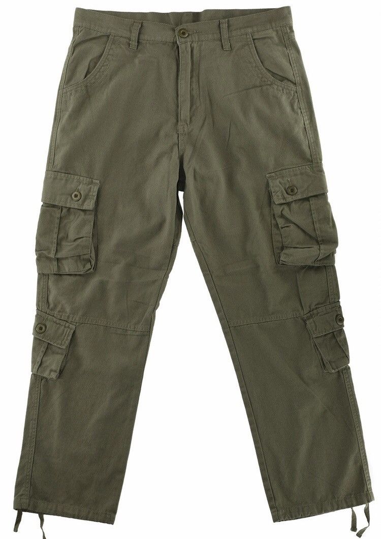 Japanese Brand 8 Pocket Cargo Pants Olive Size US 34 / EU 50 - 5 Thumbnail