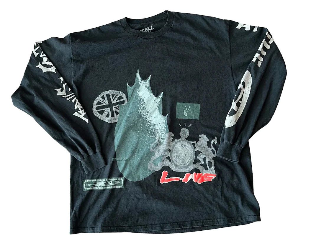 image of Travis Scott O2 New Sights L/s T-Shirt Black, Men's (Size Medium)