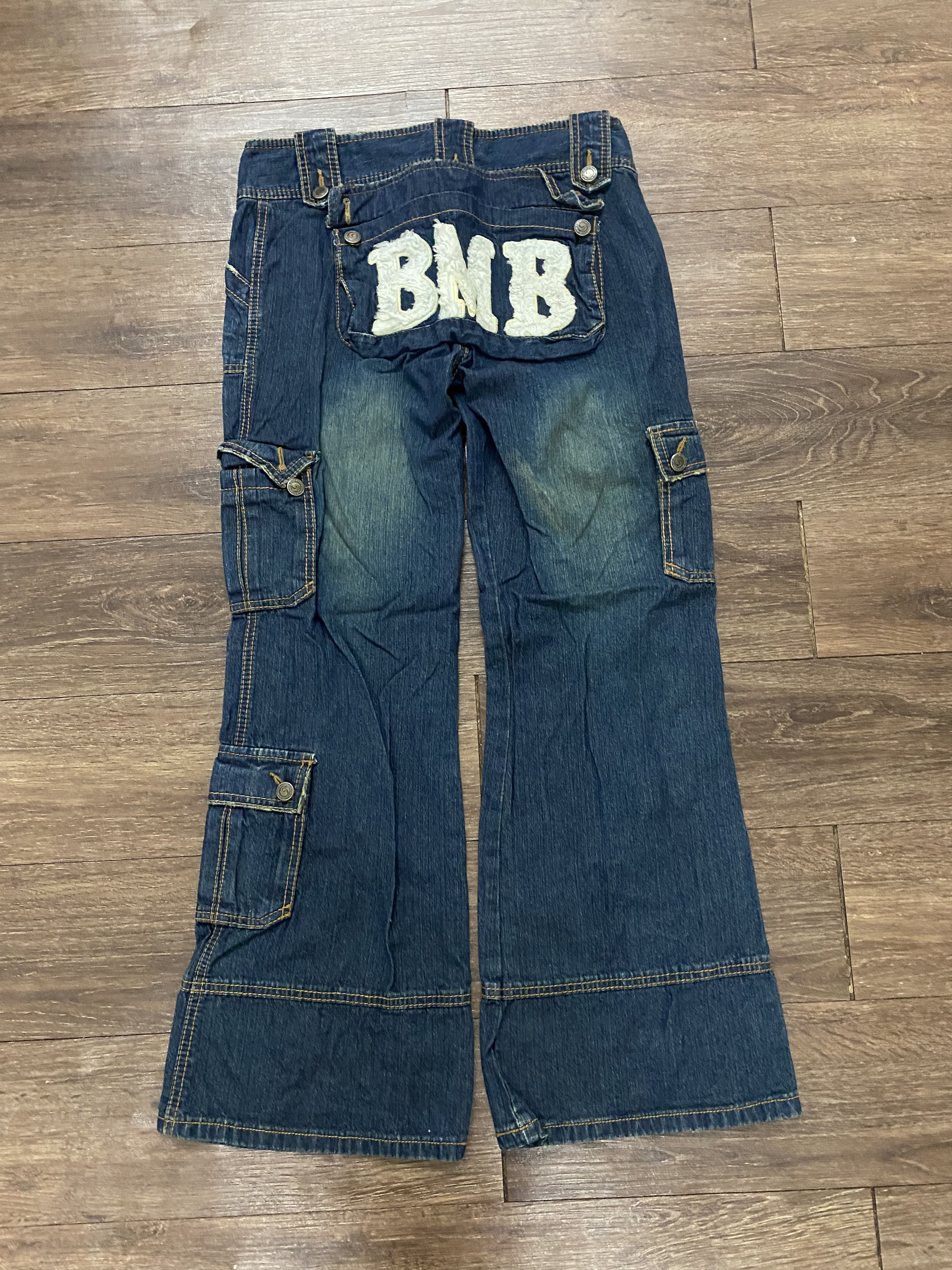 Japanese Brand Blue moon blue jeans multi pocket flare denim Size 27" / US 4 / IT 40 - 1 Thumbnail
