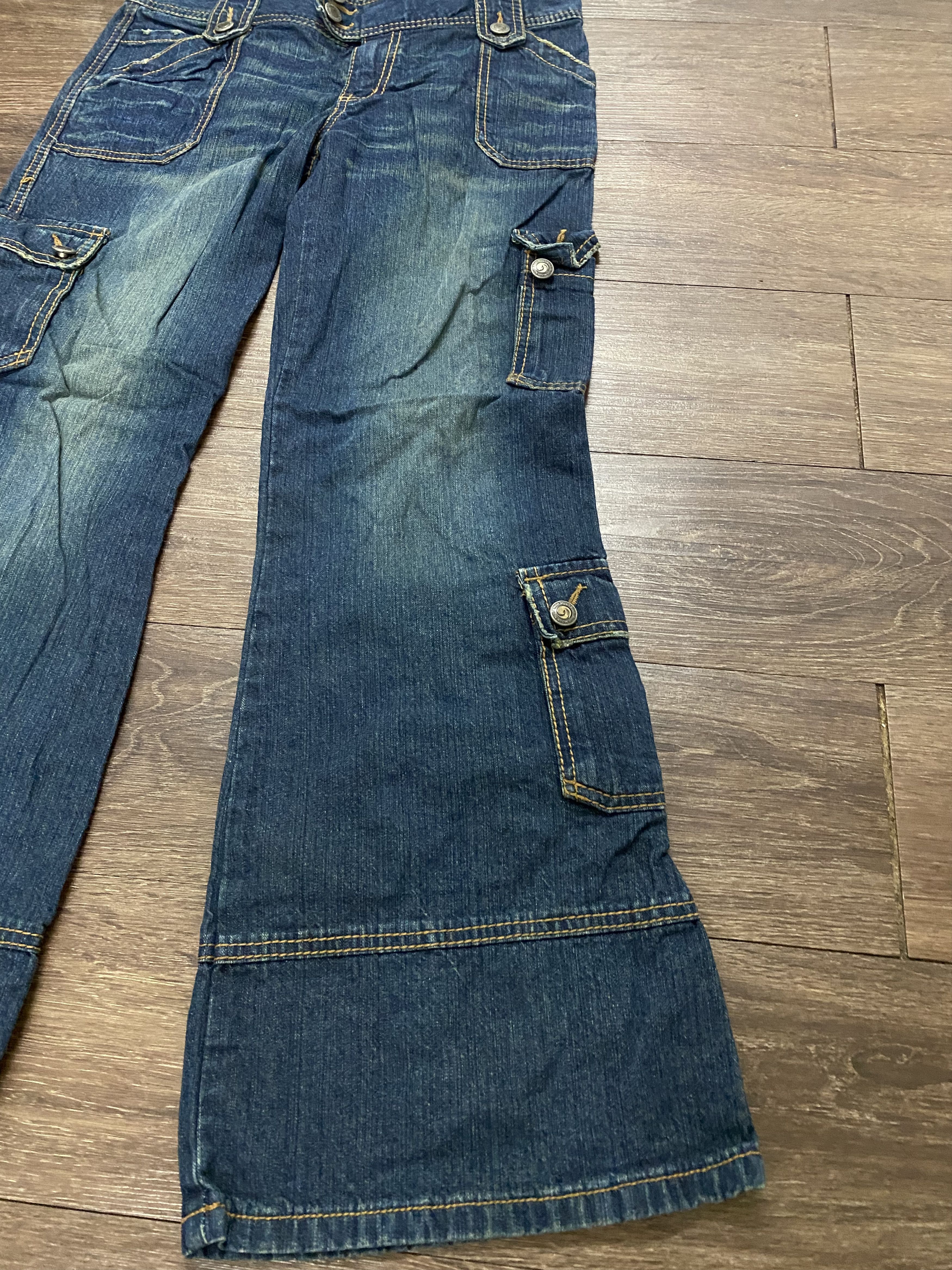 Japanese Brand Blue moon blue jeans multi pocket flare denim Size 27" / US 4 / IT 40 - 6 Thumbnail