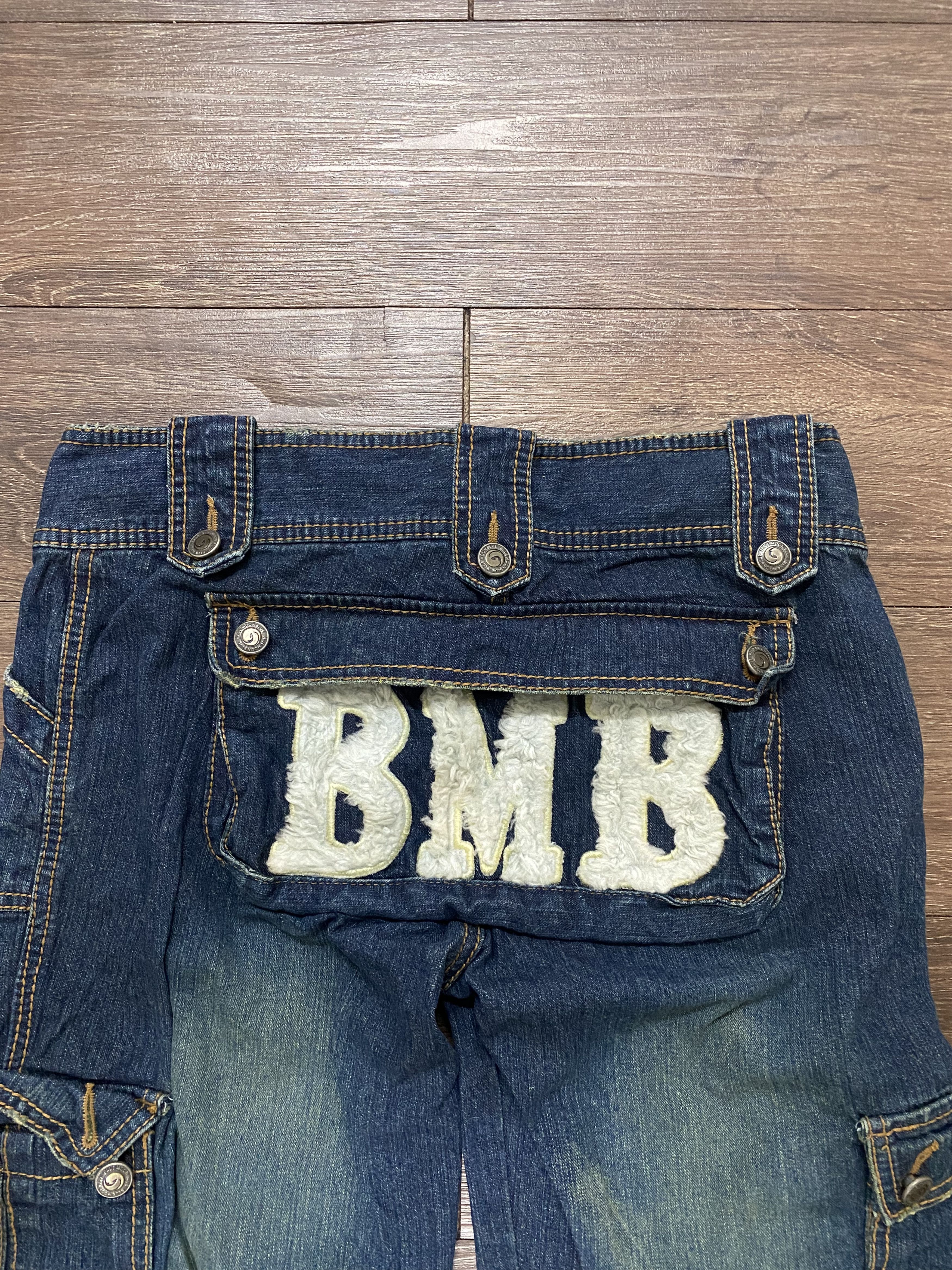 Japanese Brand Blue moon blue jeans multi pocket flare denim Size 27" / US 4 / IT 40 - 15 Thumbnail