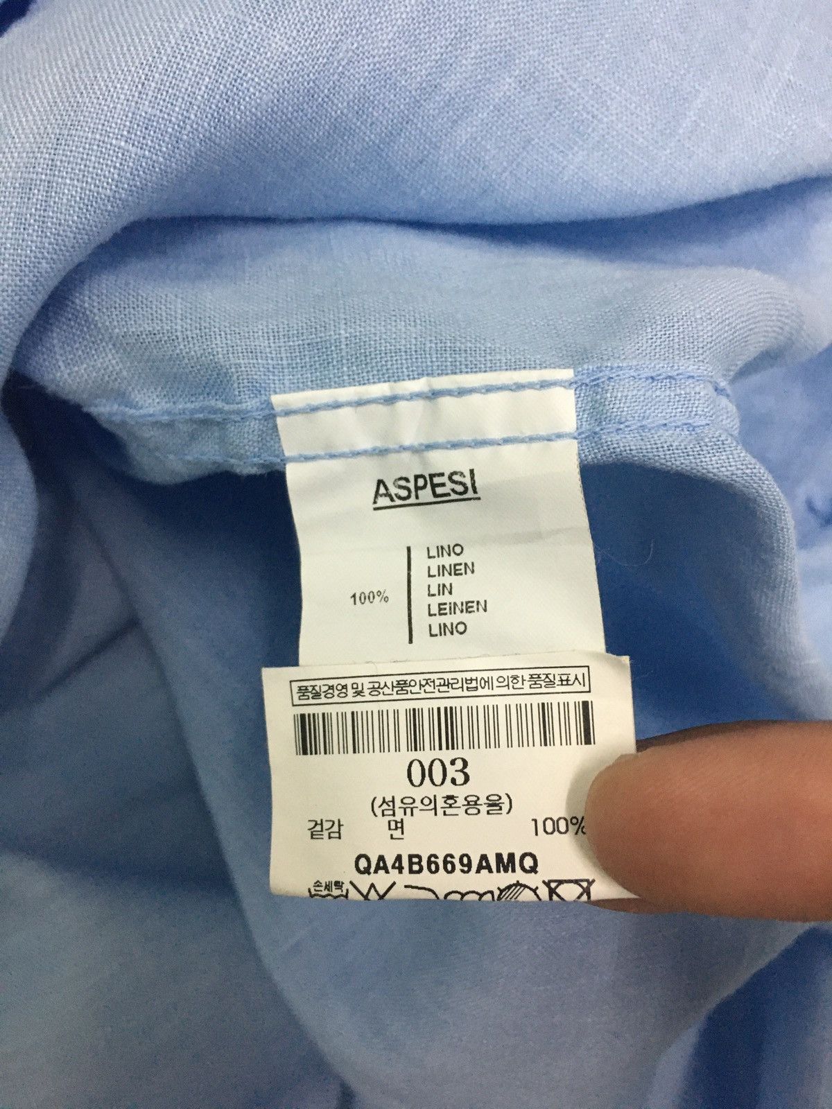 Aspesi Aspesi Linen Shirt Size US L / EU 52-54 / 3 - 4 Thumbnail