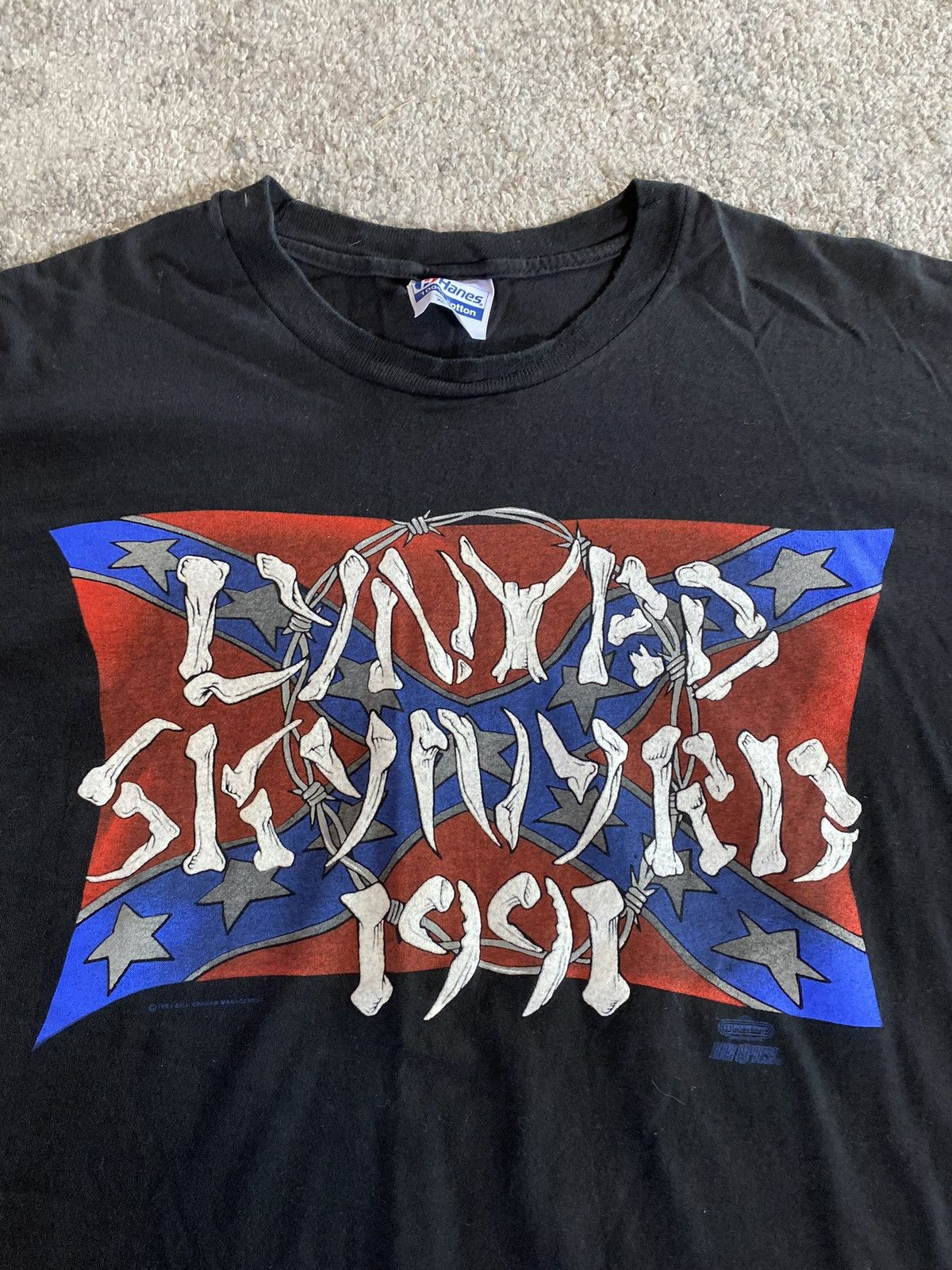 Band Tees Vintage 1991 Lynyrd Skynyrd Tee Size US XL / EU 56 / 4 - 2 Thumbnail