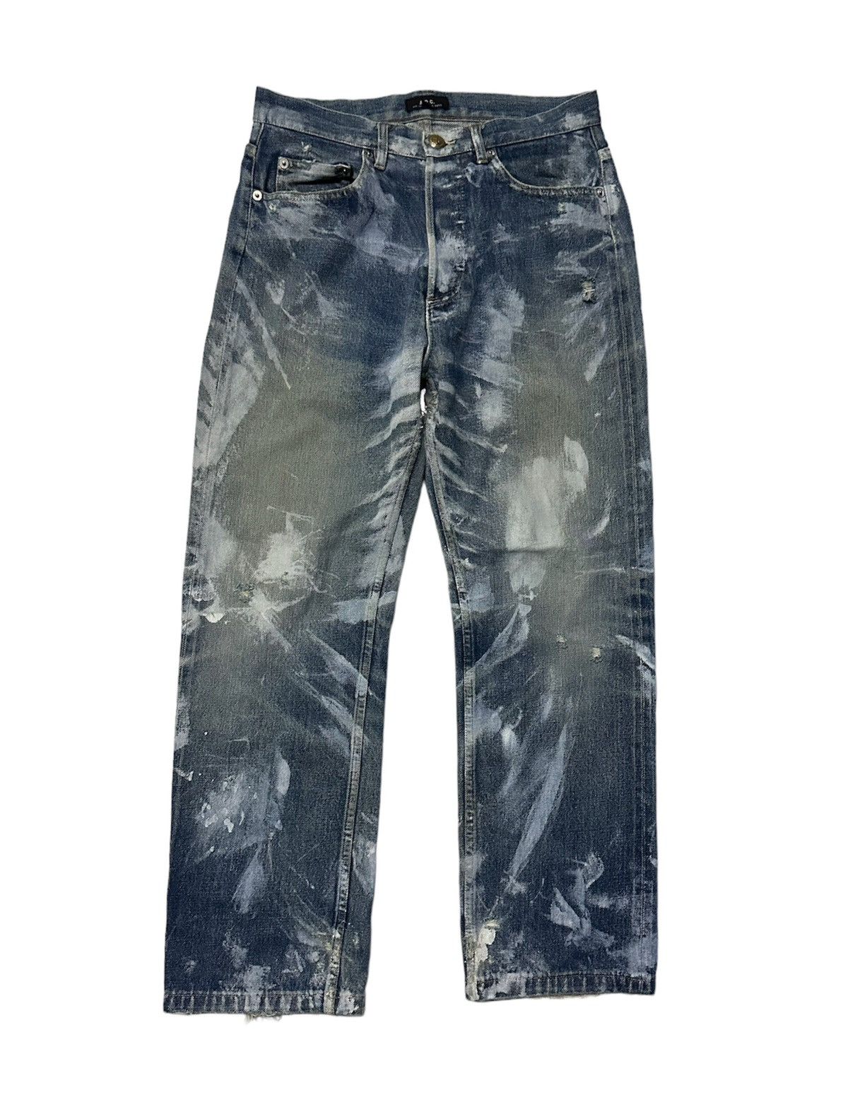 A.P.C. Vintage A.P.C custom paint selvedge denim jeans Size US 28 / EU 44 - 1 Thumbnail