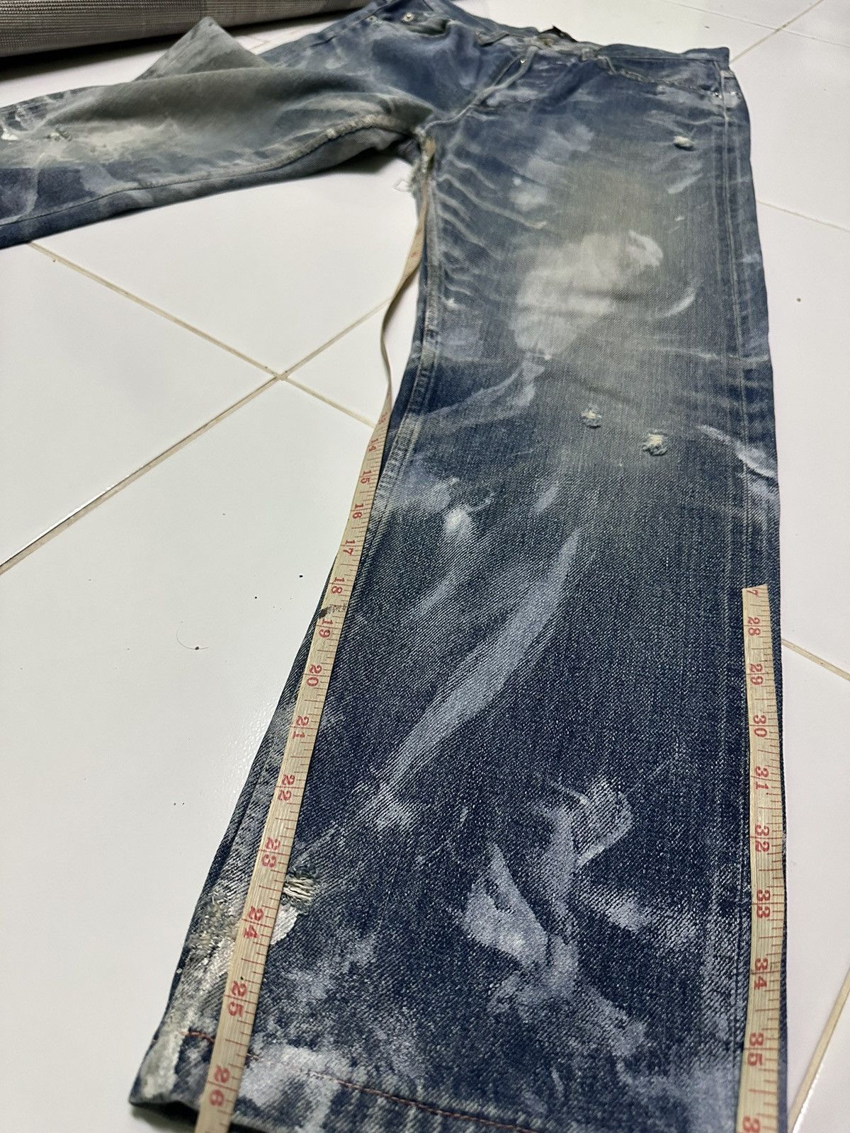 A.P.C. Vintage A.P.C custom paint selvedge denim jeans Size US 28 / EU 44 - 8 Thumbnail