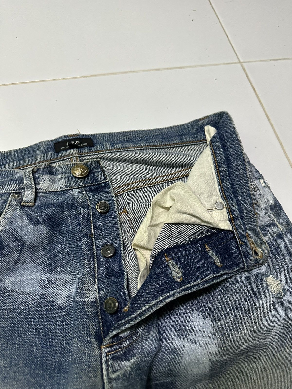 A.P.C. Vintage A.P.C custom paint selvedge denim jeans Size US 28 / EU 44 - 5 Thumbnail