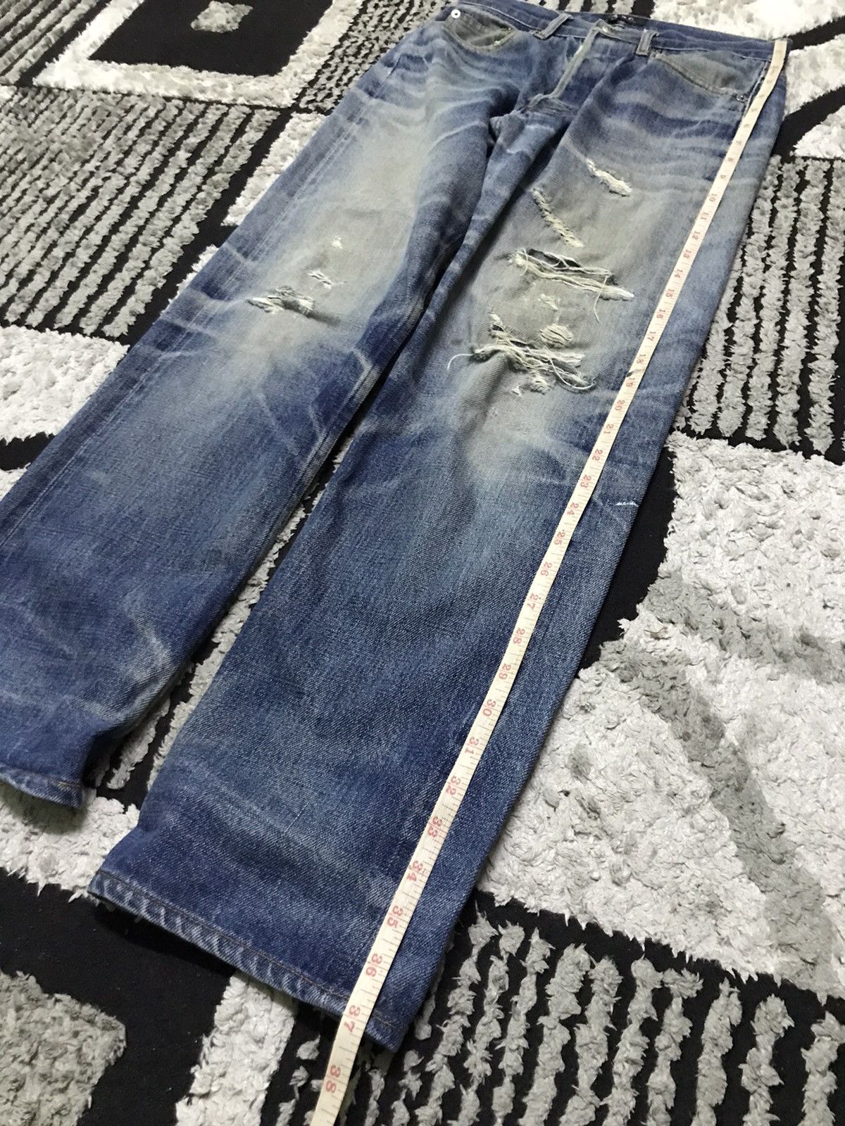A.P.C. Vintage A.P.C selvedge distressed denim jeans Size US 28 / EU 44 - 6 Thumbnail