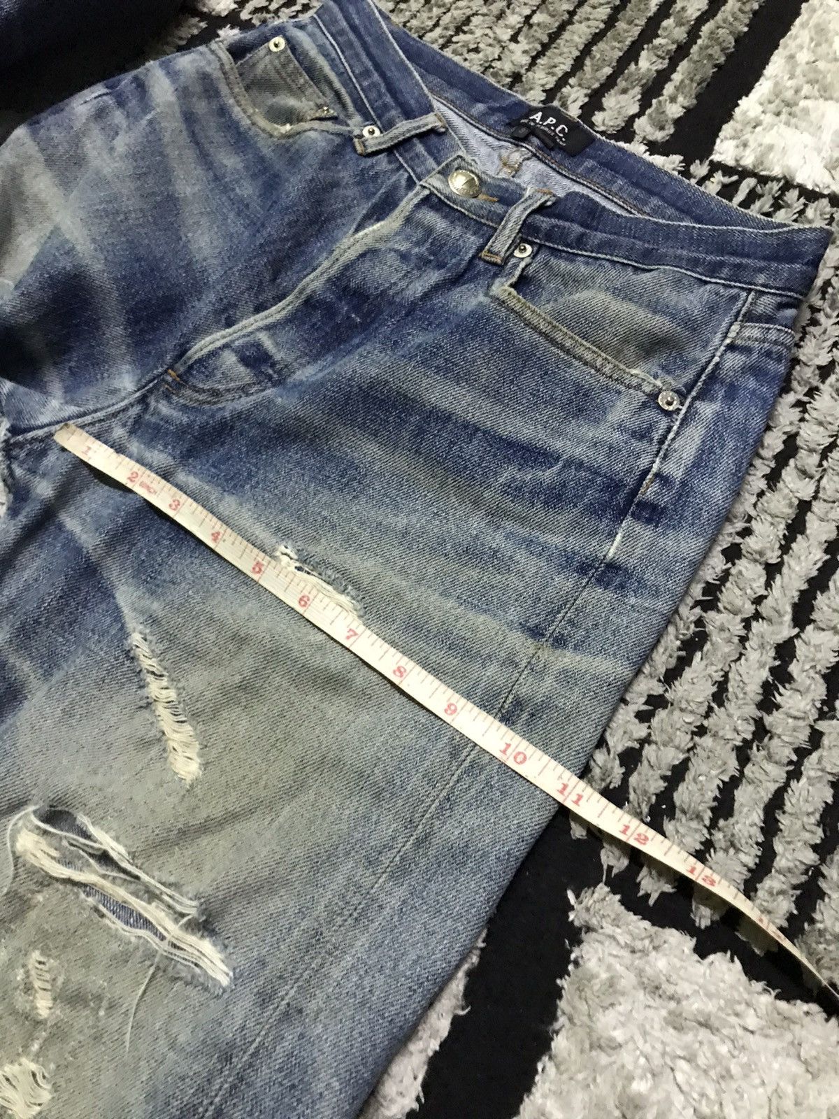 A.P.C. Vintage A.P.C selvedge distressed denim jeans Size US 28 / EU 44 - 10 Thumbnail