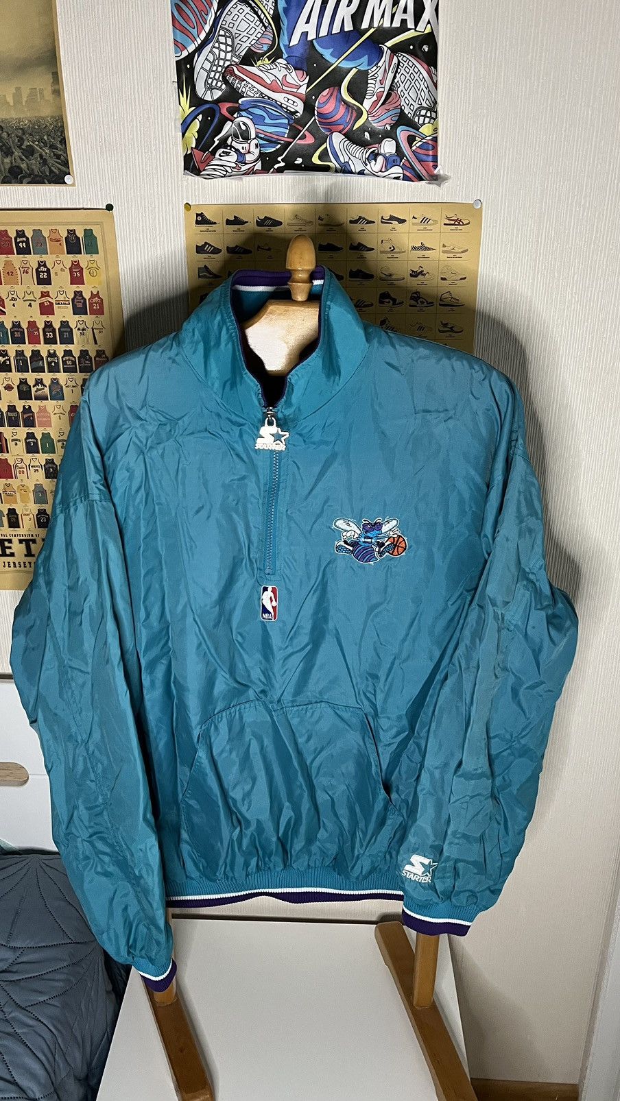 Vintage VTG 90’s Charlotte Hornets NBA anorak rare starter jacket | Grailed