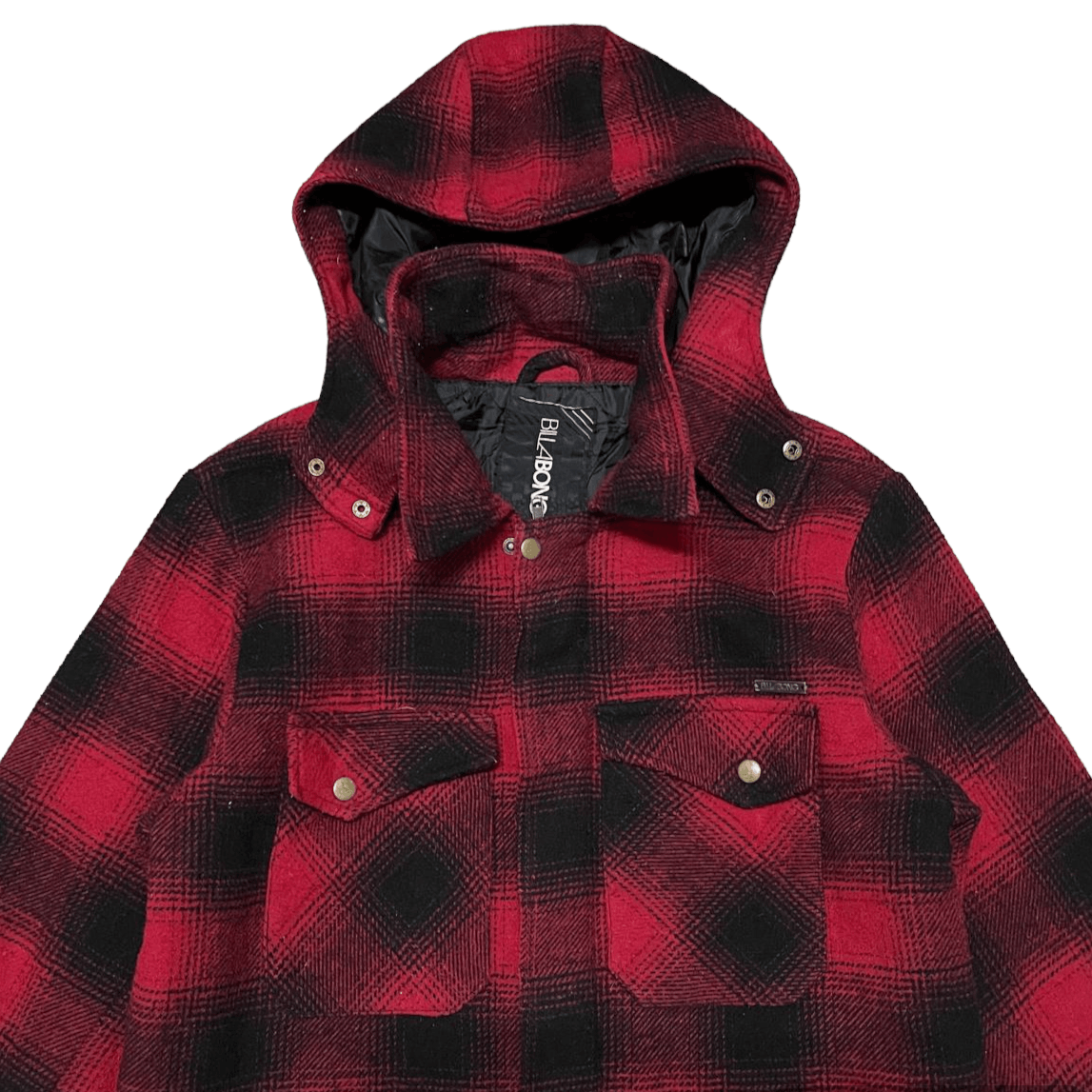 Billabong Vintage Billabong Plaid Check Jacket Removeble Hood Size US L / EU 52-54 / 3 - 2 Thumbnail