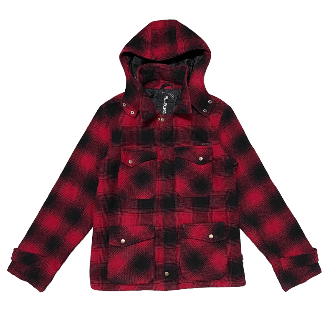Billabong Vintage Billabong Plaid Check Jacket Removeble Hood Size US L / EU 52-54 / 3 - 1 Thumbnail