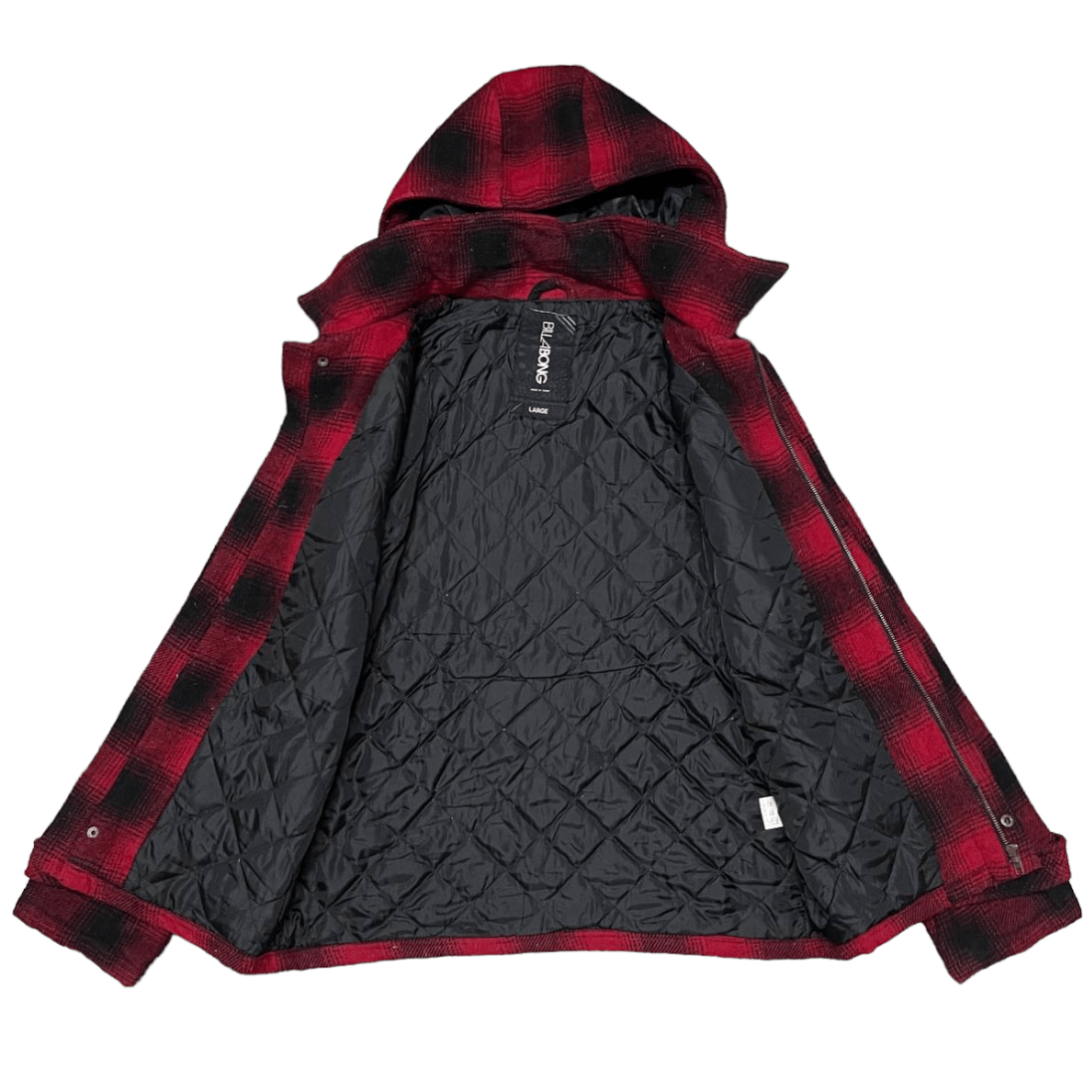 Billabong Vintage Billabong Plaid Check Jacket Removeble Hood Size US L / EU 52-54 / 3 - 12 Thumbnail