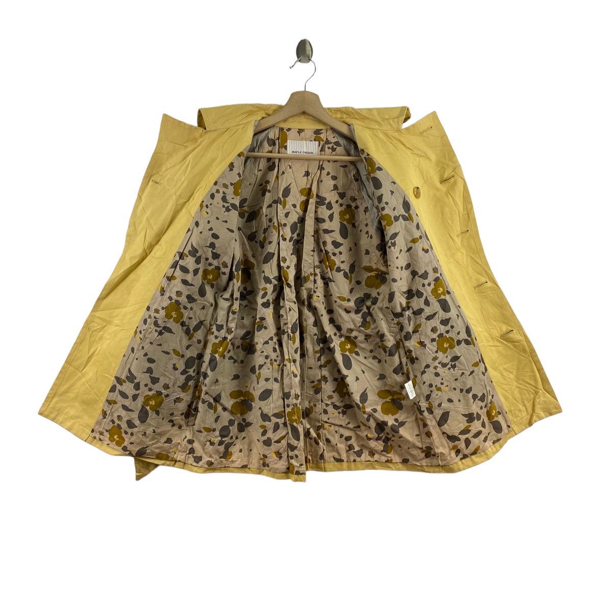 Japanese Brand MAPLE CREEKS Japanese Brand Yellow Trench Coat Jacket Size M / US 6-8 / IT 42-44 - 3 Thumbnail