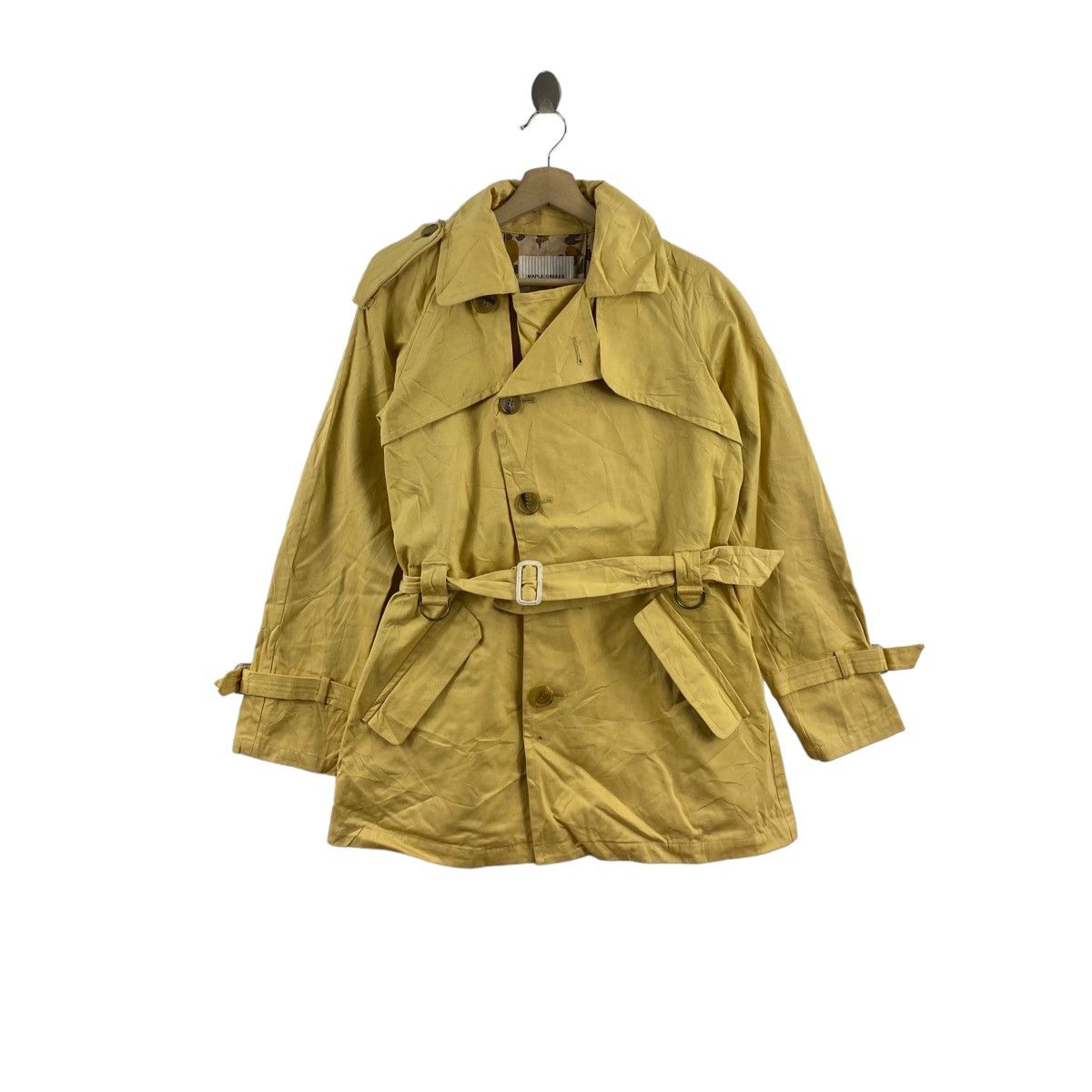 Japanese Brand MAPLE CREEKS Japanese Brand Yellow Trench Coat Jacket Size M / US 6-8 / IT 42-44 - 1 Thumbnail