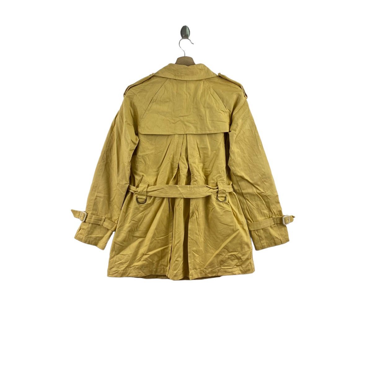Japanese Brand MAPLE CREEKS Japanese Brand Yellow Trench Coat Jacket Size M / US 6-8 / IT 42-44 - 2 Thumbnail