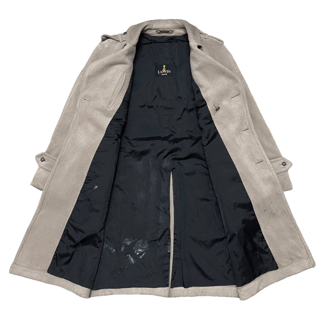 Lanvin 🔥Vintage Lanvin Paris Belted Heavy Long Coat Size US L / EU 52-54 / 3 - 6 Thumbnail