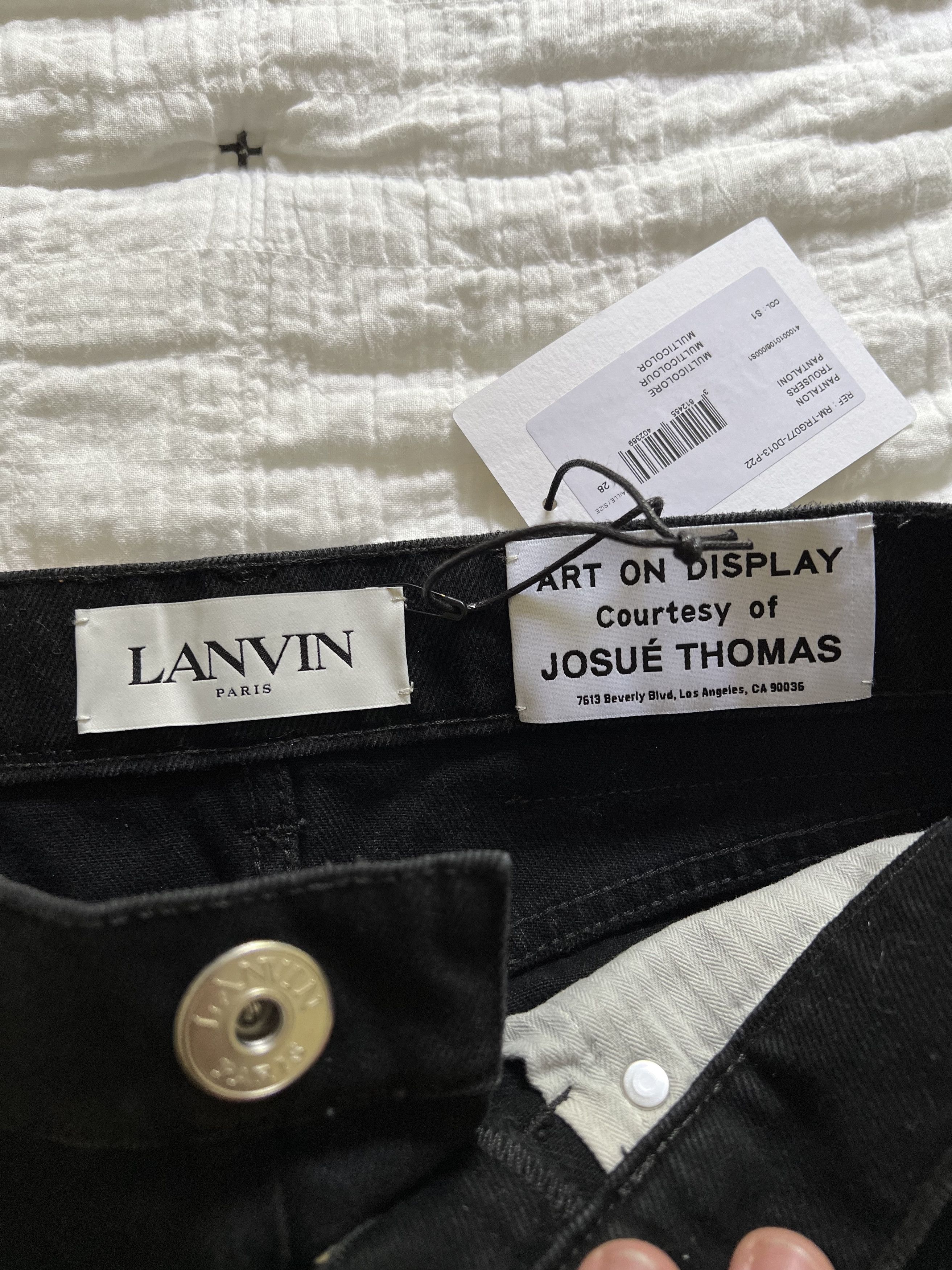 Gallery Dept. × Lanvin Black Slim Fit Distressed Hem Denim Size US 28 / EU 44 - 4 Thumbnail