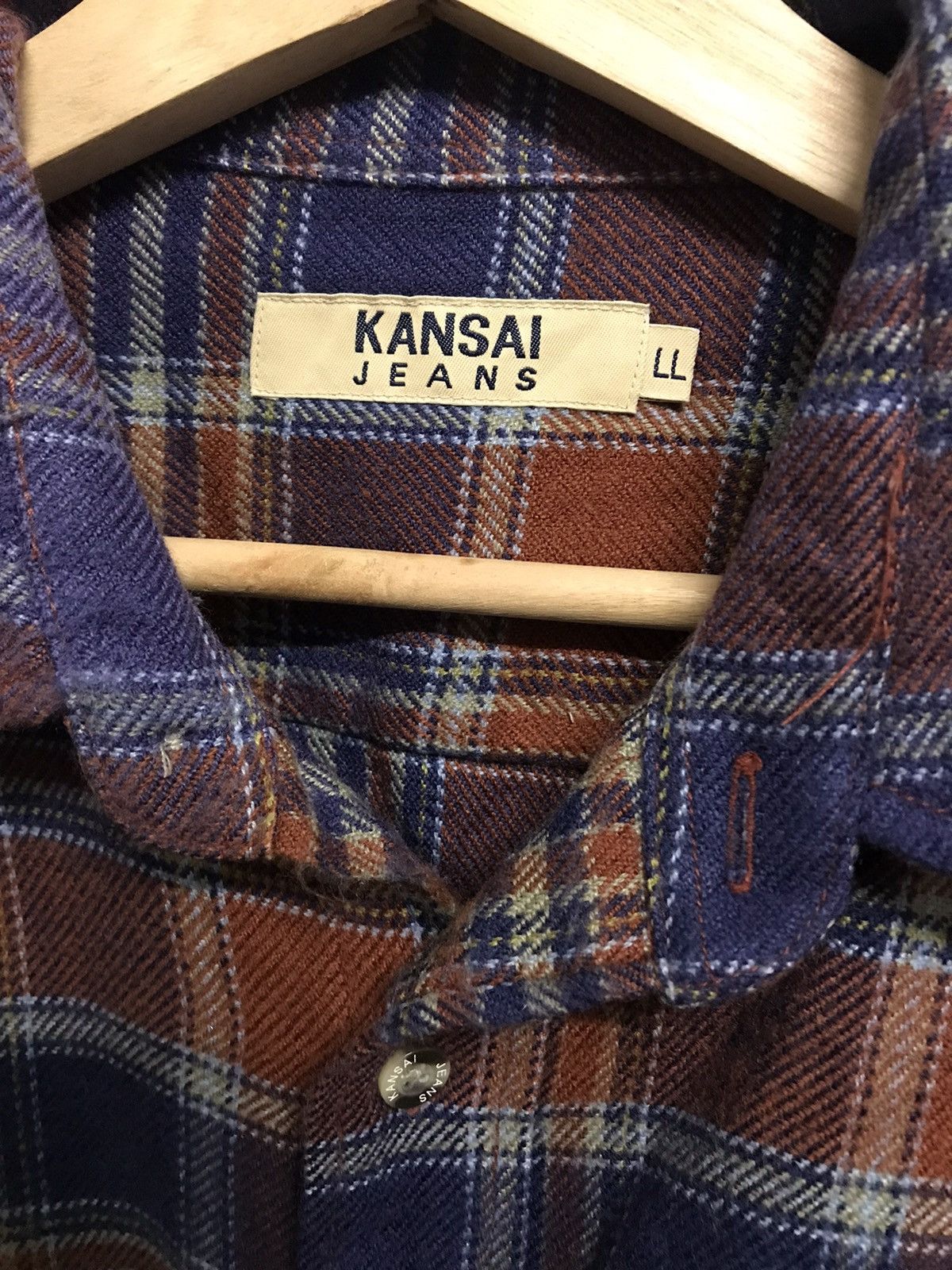 Flannel 🔥GRAIL🔥OG KANSAI🇯🇵Flannel Checkered Shirt Size US L / EU 52-54 / 3 - 3 Thumbnail