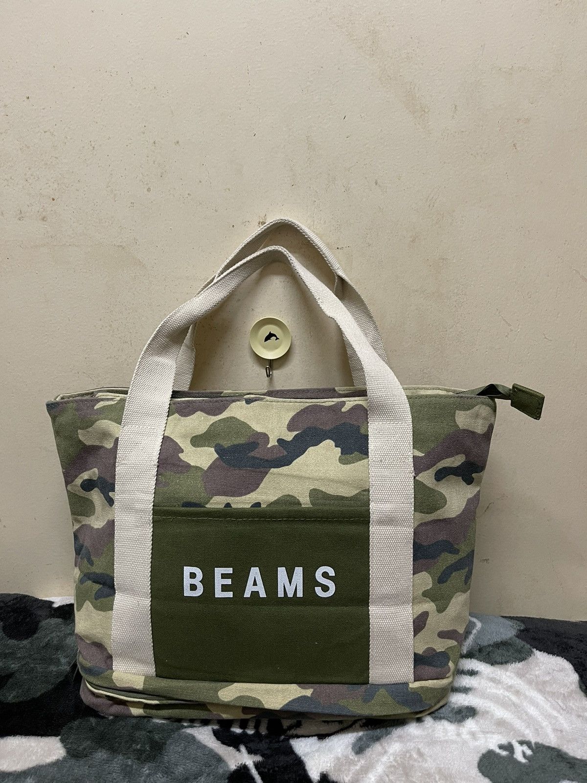 image of Beams Plus Beams Camo Tote Bag, Men's