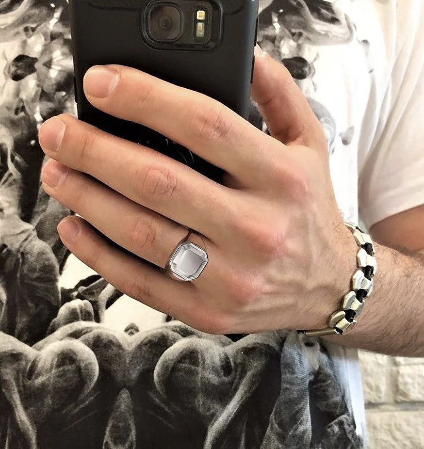 Other Square Geometric Signet Ring Size ONE SIZE - 3 Thumbnail