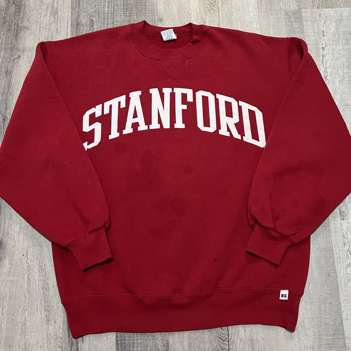 Vintage VTG Stanford University 90s Red USA College Sweatshirt | Grailed