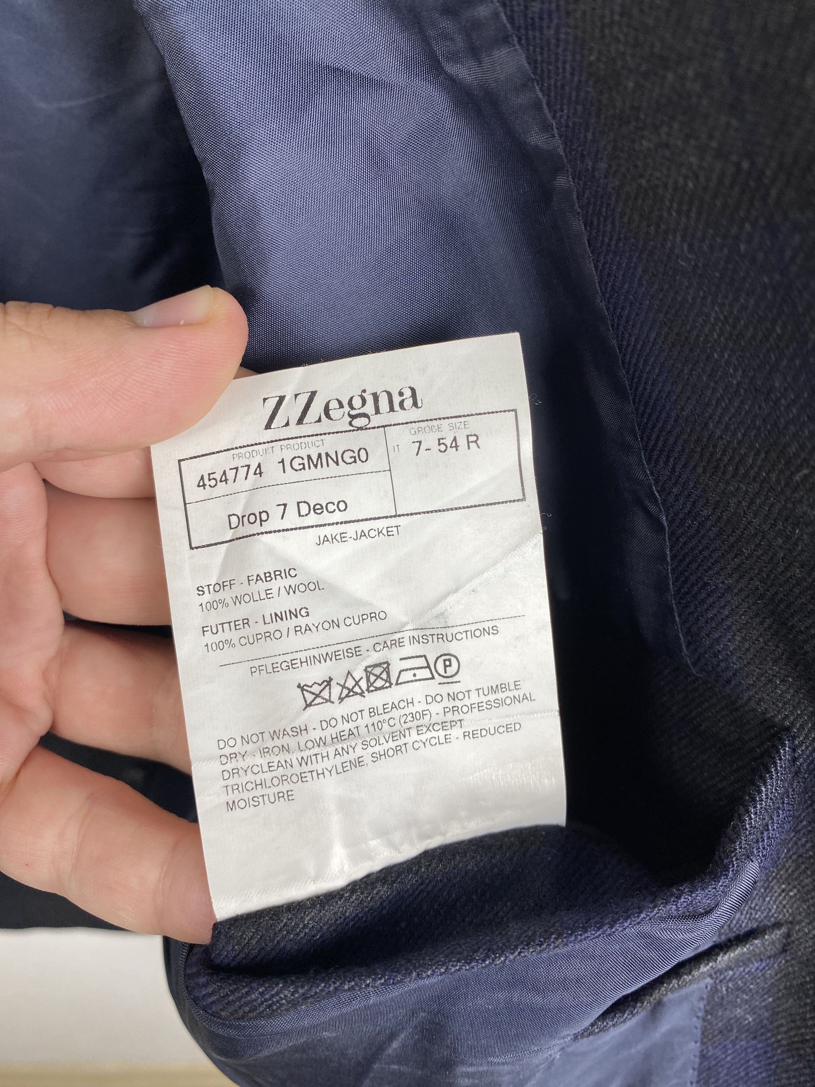 Z Zegna ZZegna Jake Jacket Wool Blazer size 54 Size 54R - 9 Thumbnail