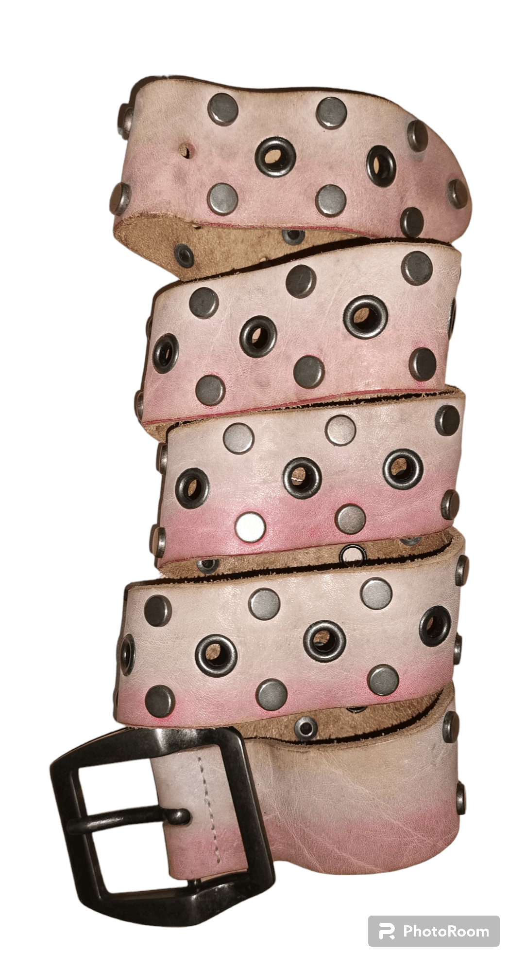 Japanese Brand Custom Avant-garde riveted leather belt Size 38 - 1 Thumbnail