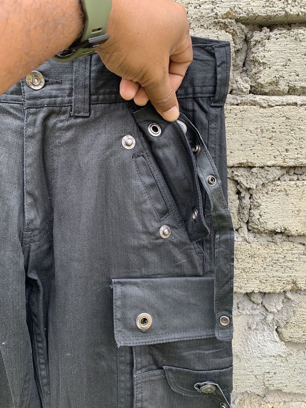 semanticdesign Rare.. Sementic Design Bondage Waxed Cargo Pant Size US 30 / EU 46 - 16 Thumbnail