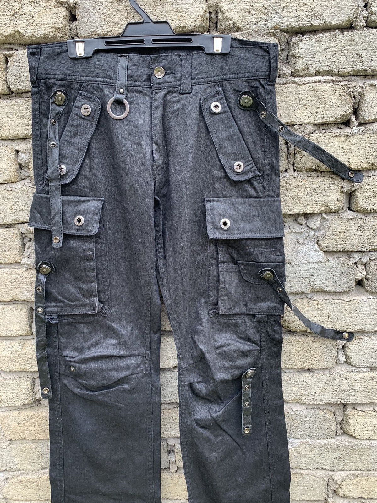 semanticdesign Rare.. Sementic Design Bondage Waxed Cargo Pant Size US 30 / EU 46 - 15 Thumbnail